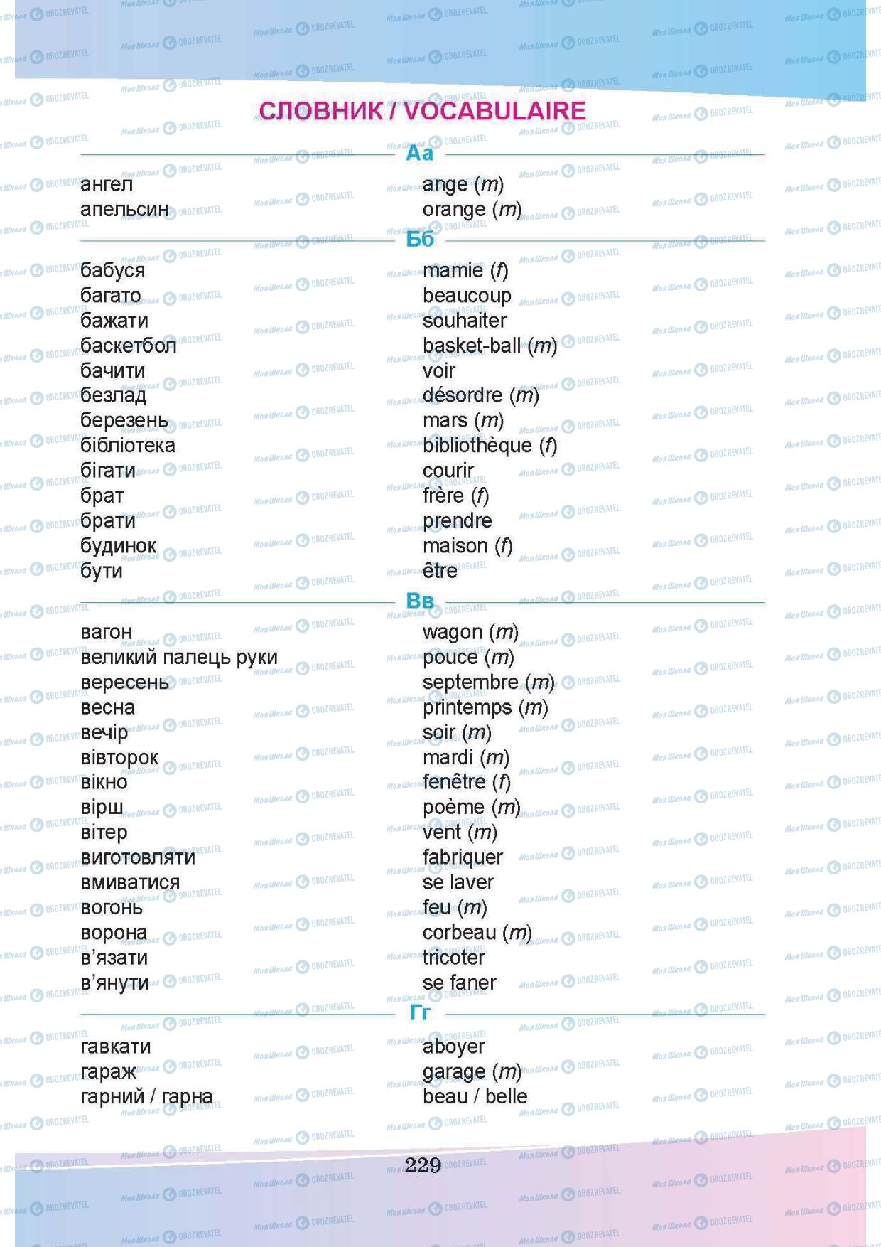 Підручники Французька мова 5 клас сторінка 229