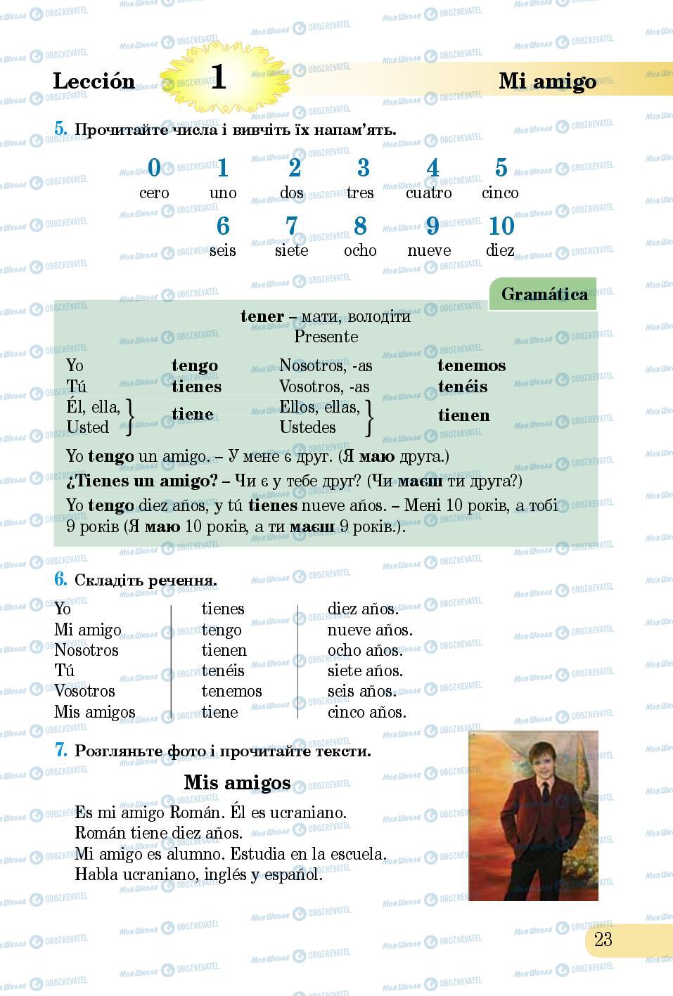 Підручники Іспанська мова 5 клас сторінка 23