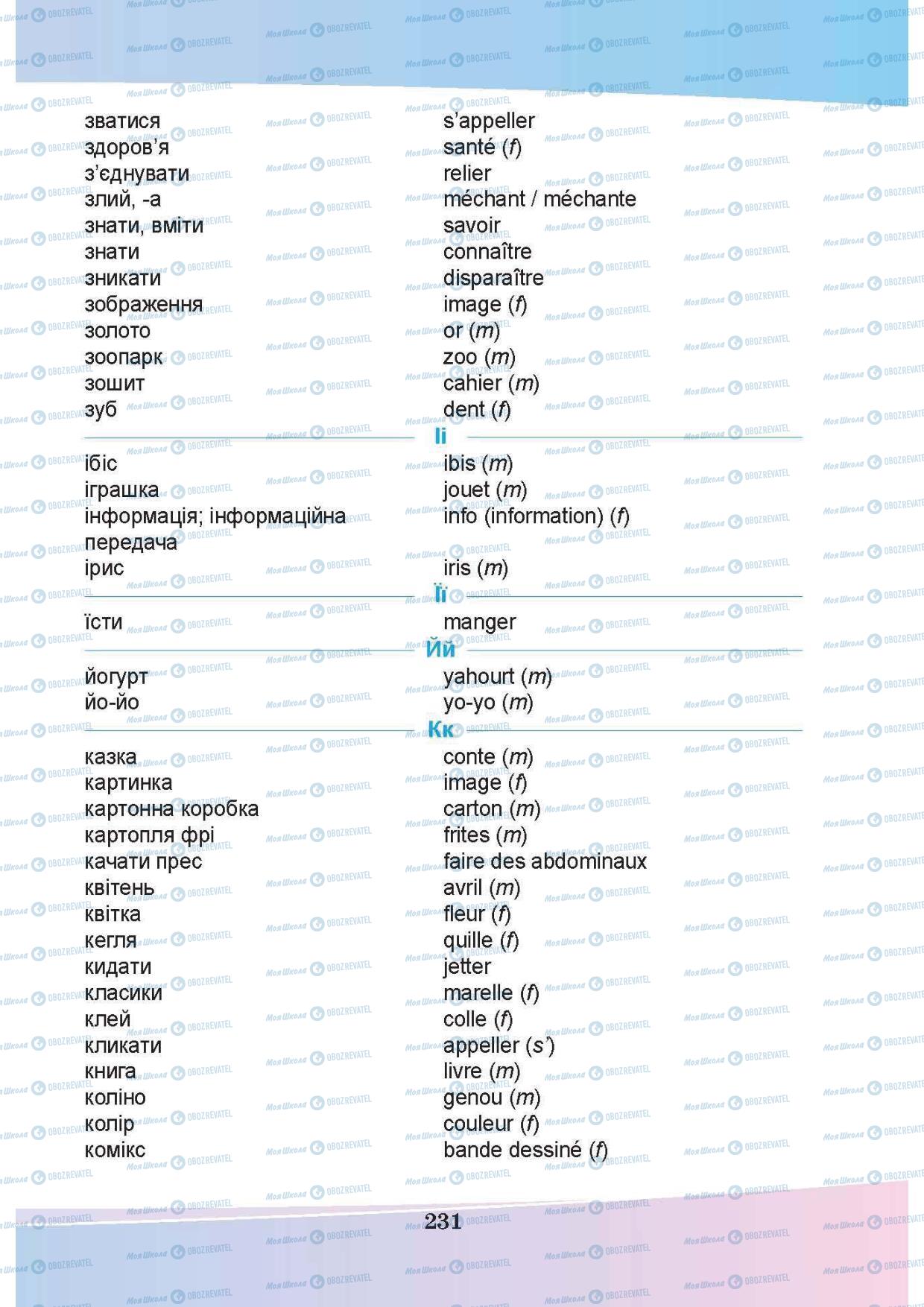 Підручники Французька мова 5 клас сторінка 231