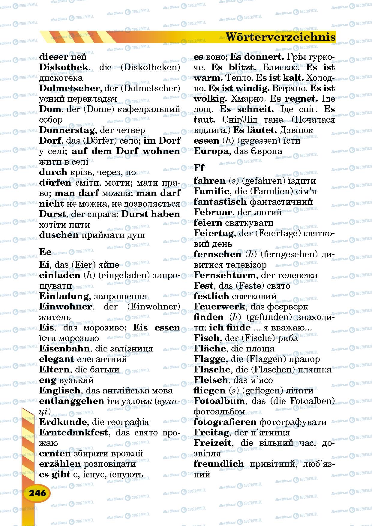 Підручники Німецька мова 5 клас сторінка 246