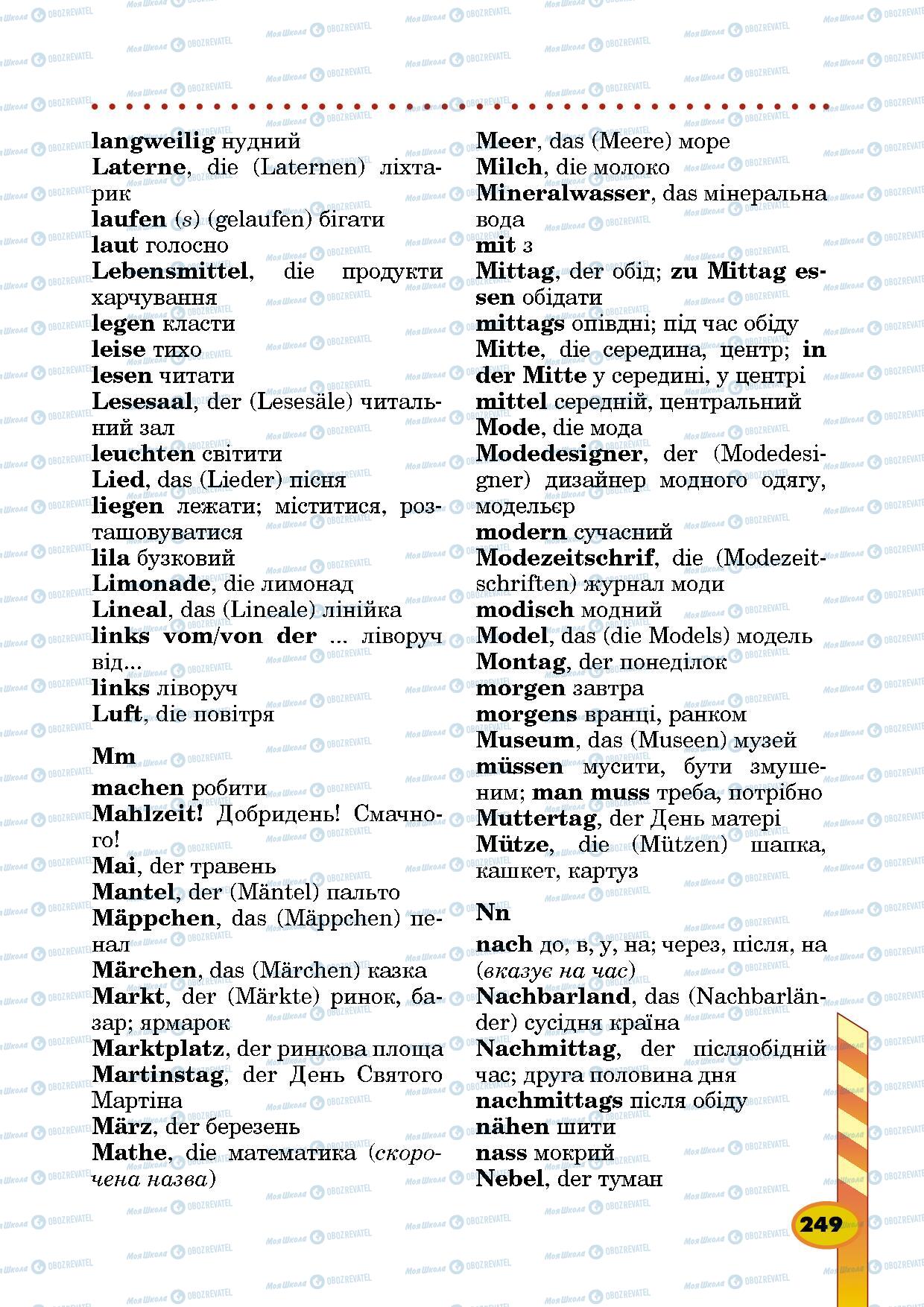 Учебники Немецкий язык 5 класс страница 249