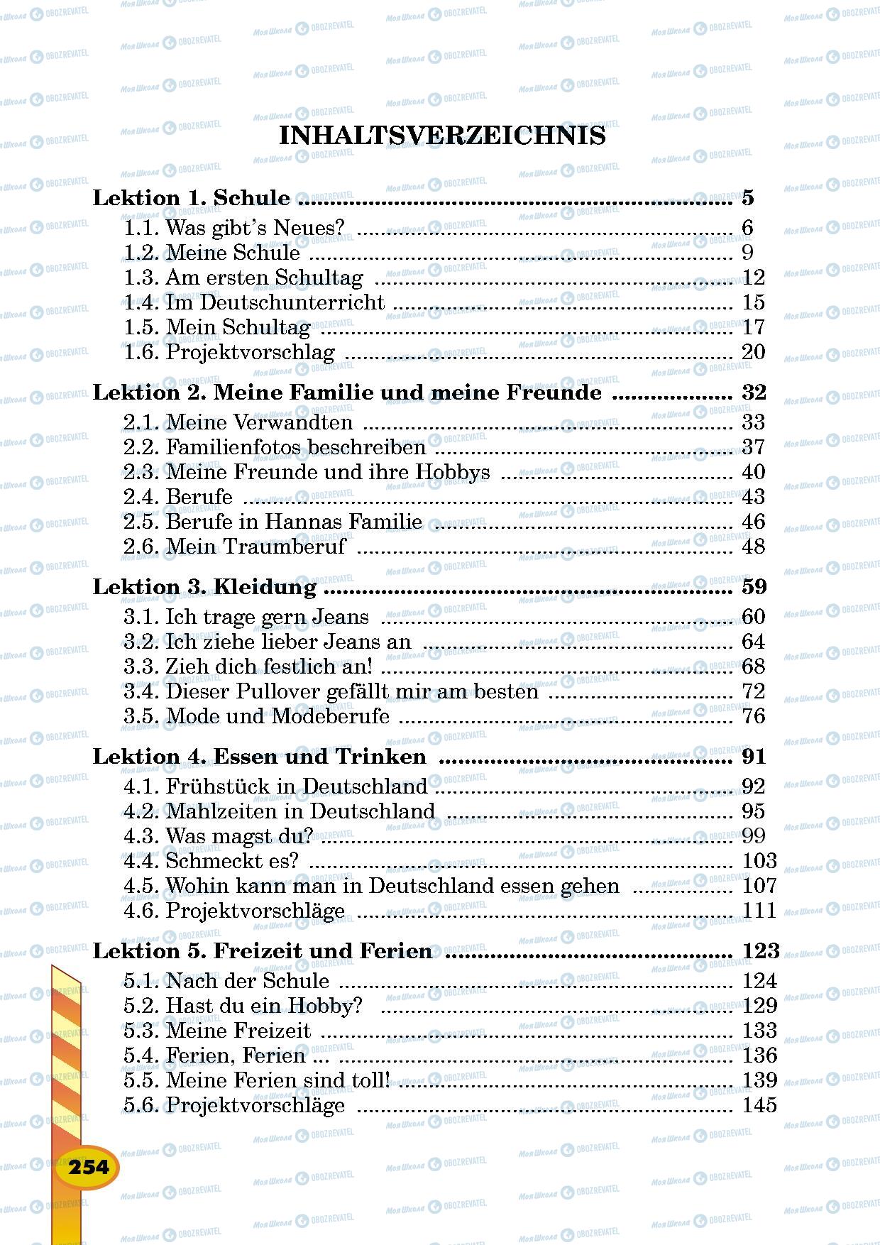 Підручники Німецька мова 5 клас сторінка 254