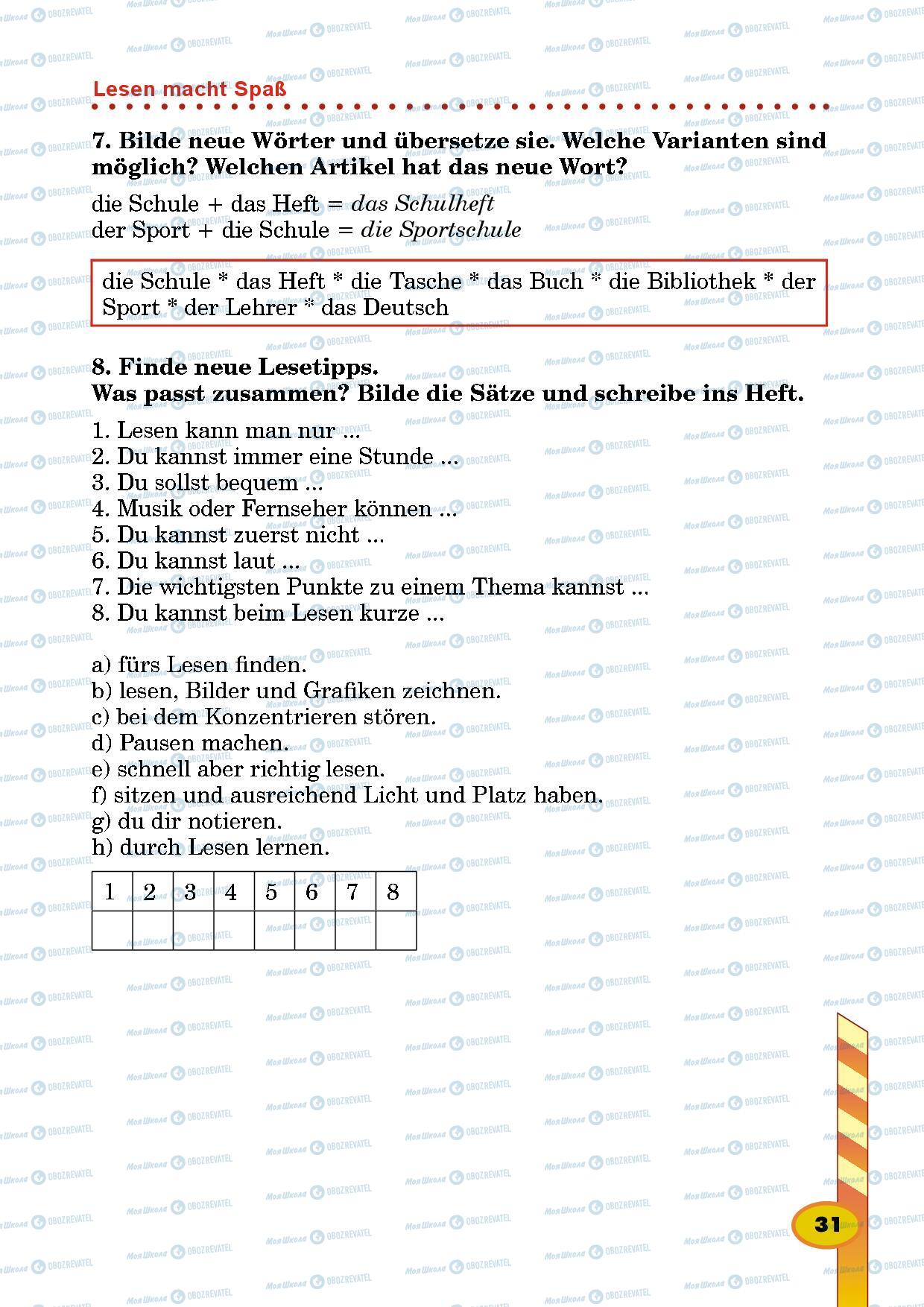 Учебники Немецкий язык 5 класс страница 31