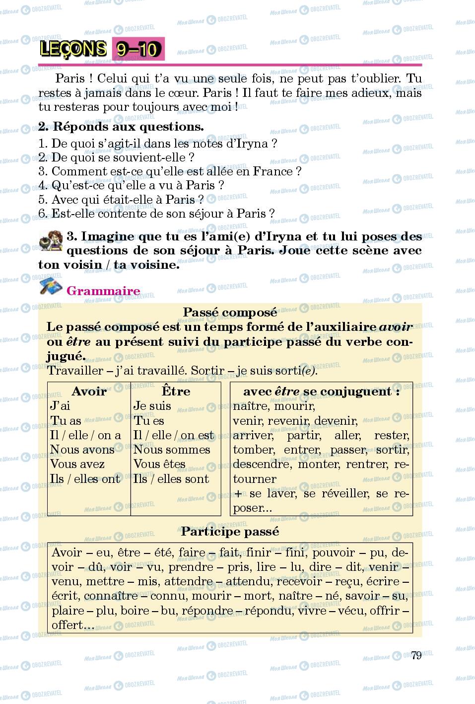 Підручники Французька мова 5 клас сторінка 79