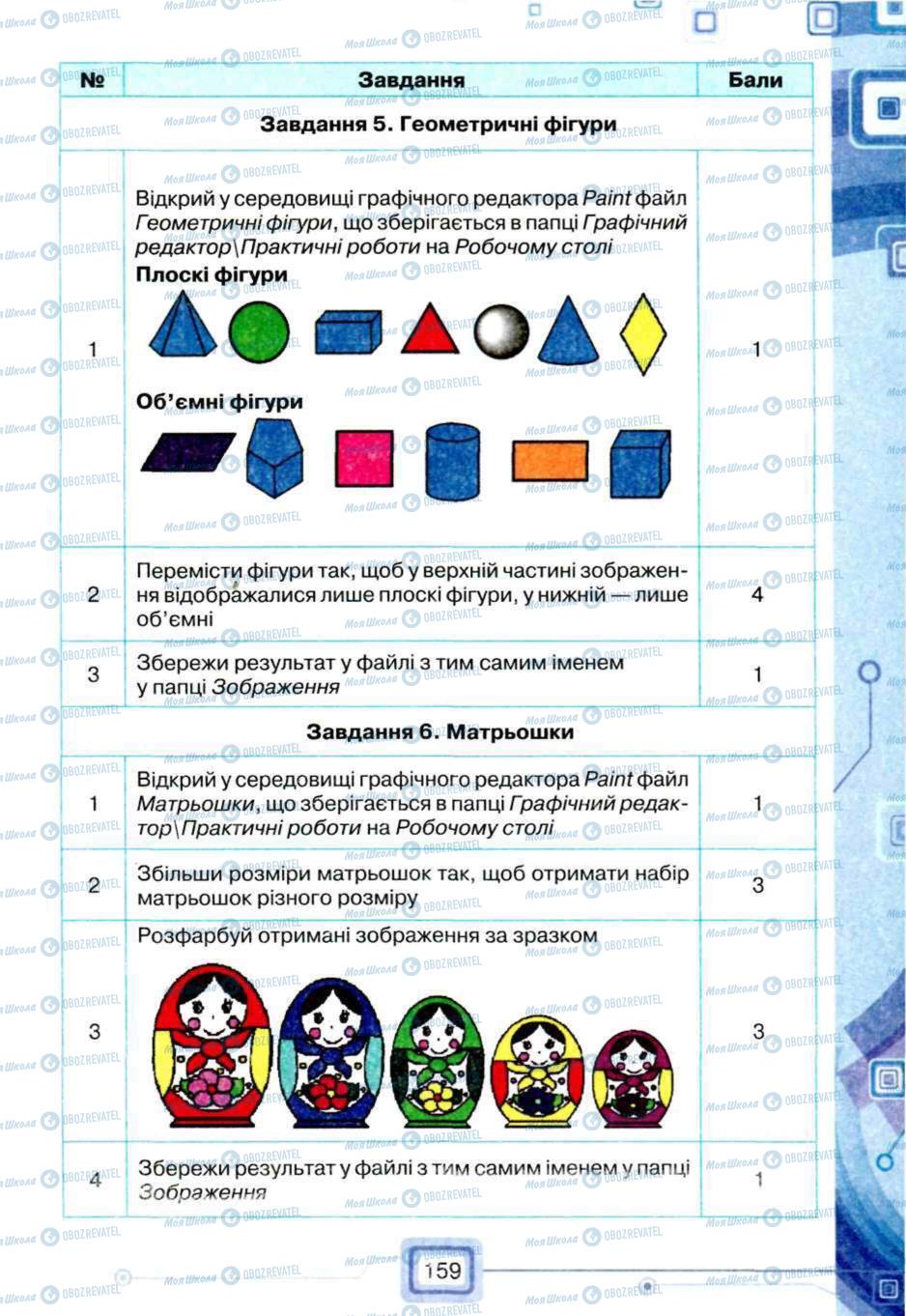 Підручники Інформатика 5 клас сторінка 159