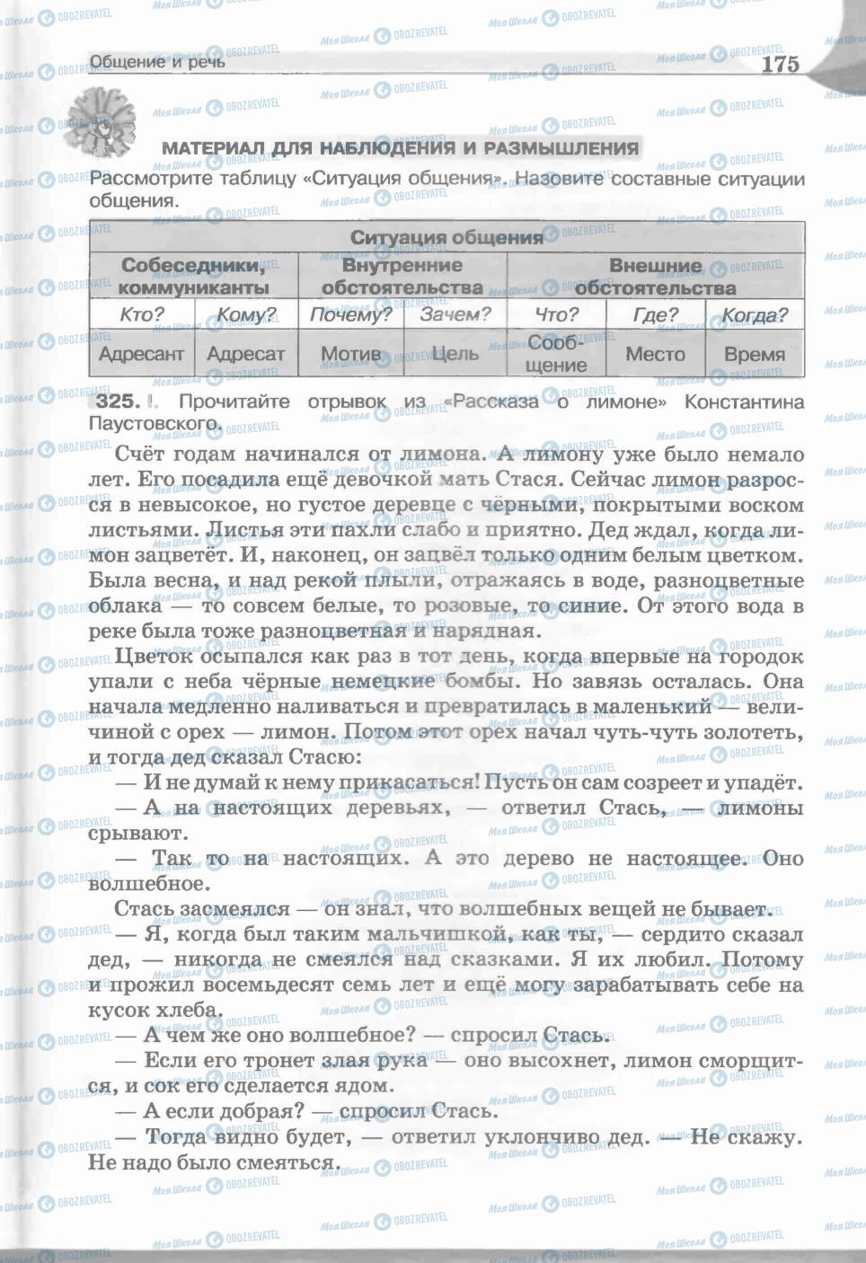 Учебники Русский язык 5 класс страница 175