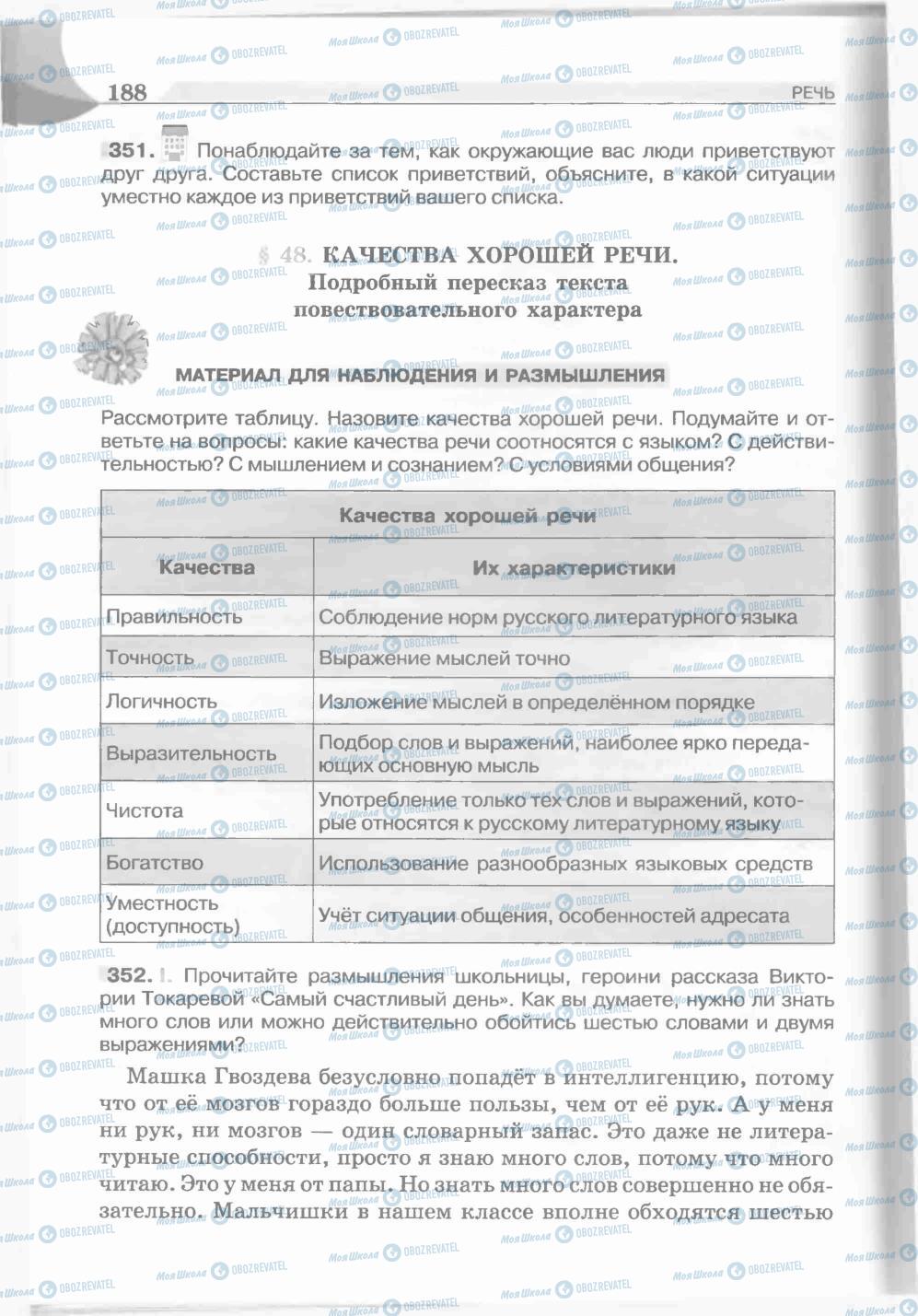Учебники Русский язык 5 класс страница 188
