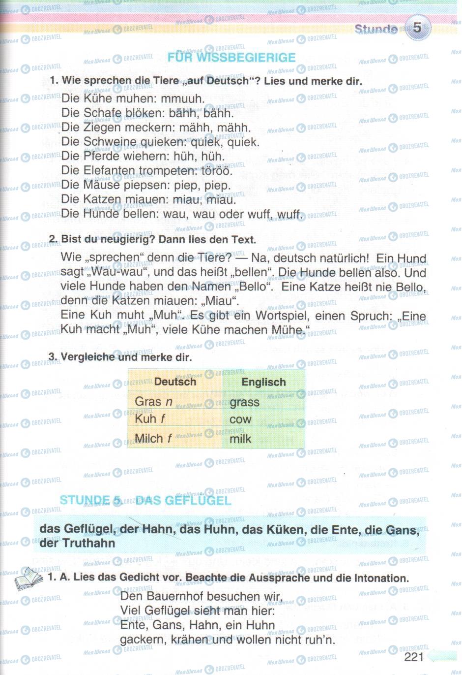 Учебники Немецкий язык 5 класс страница 221