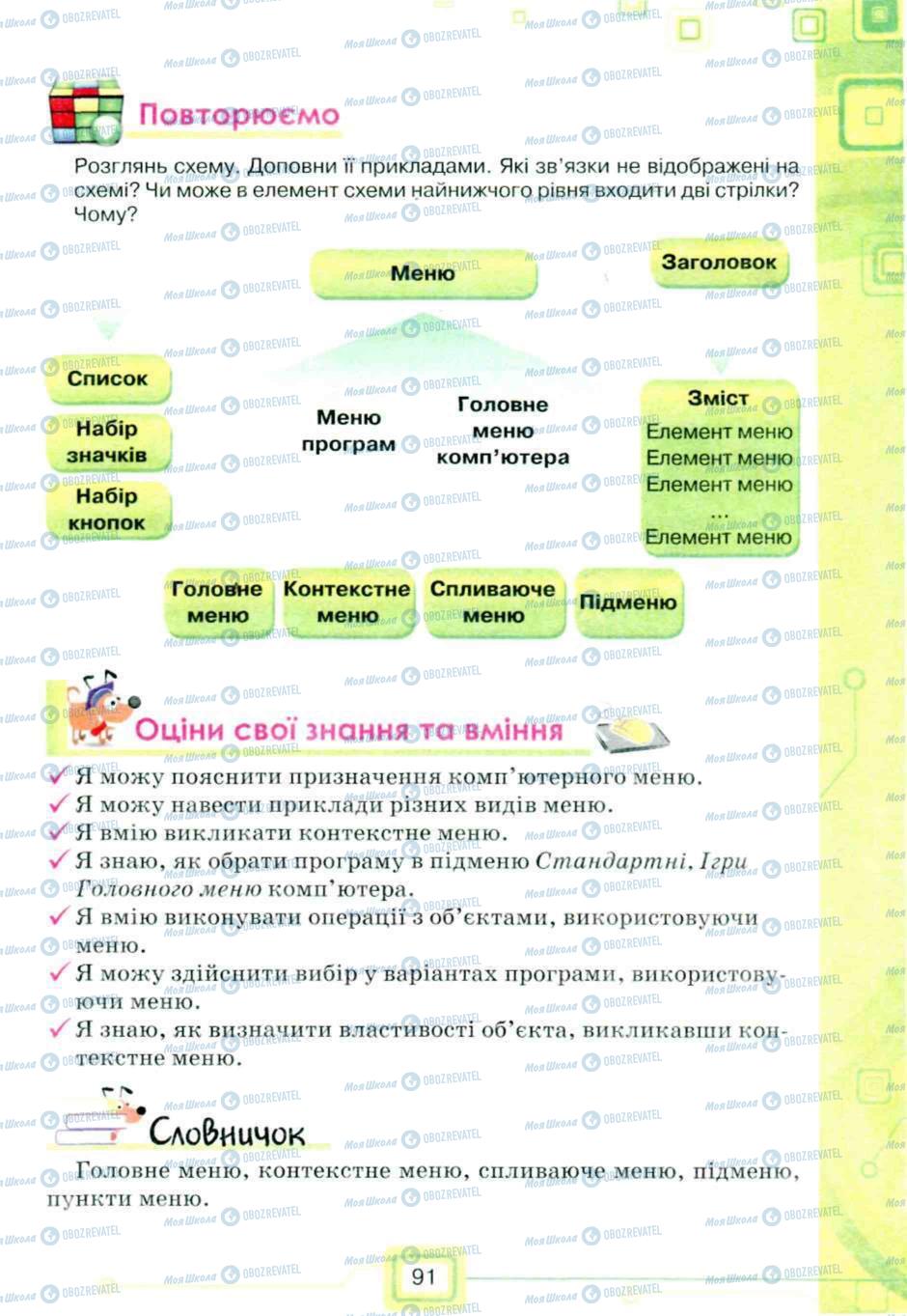 Підручники Інформатика 5 клас сторінка 91