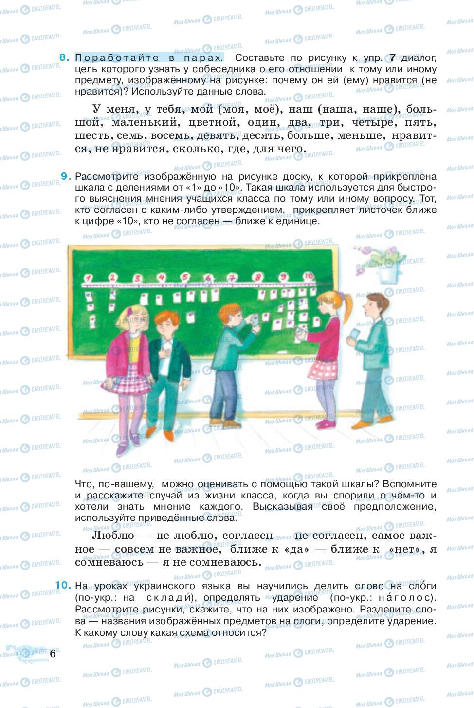 Підручники Російська мова 5 клас сторінка 6
