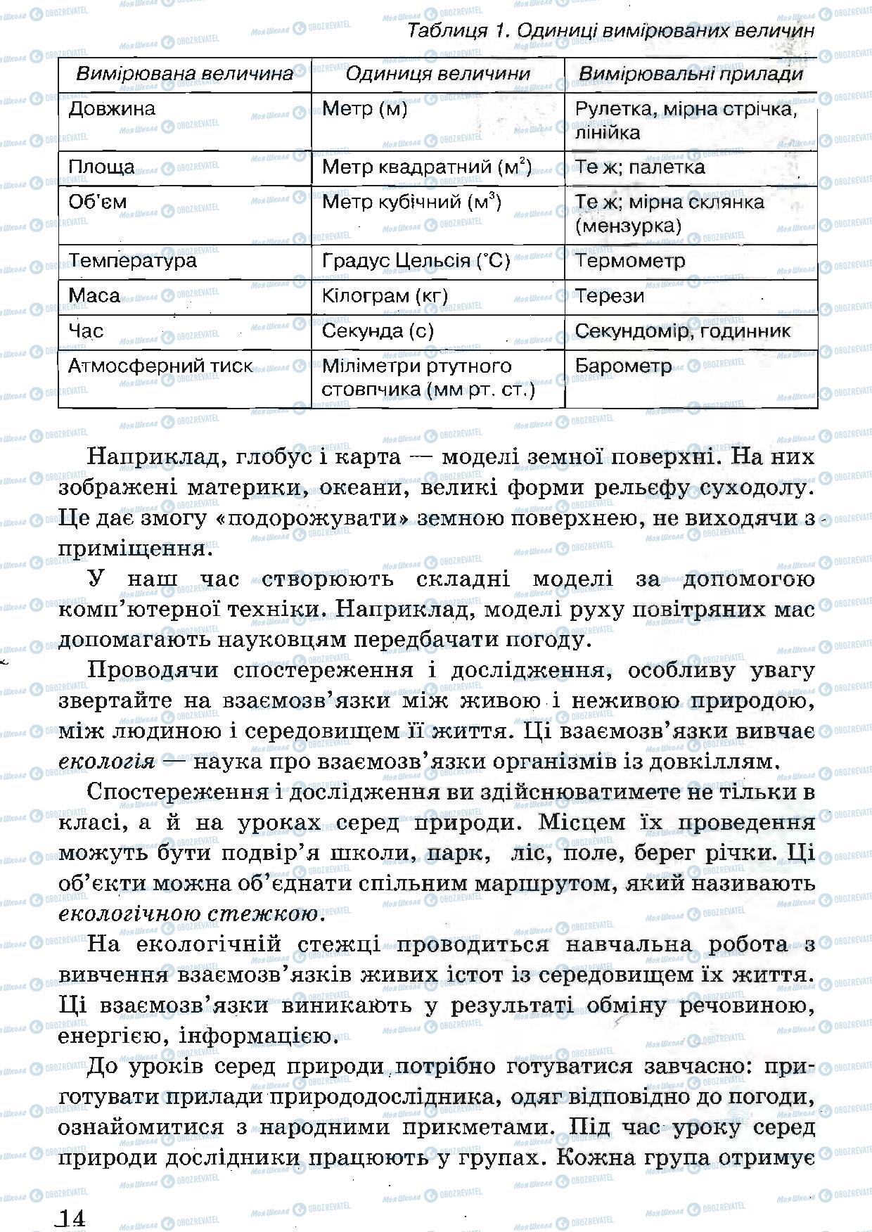 Підручники Природознавство 5 клас сторінка 14