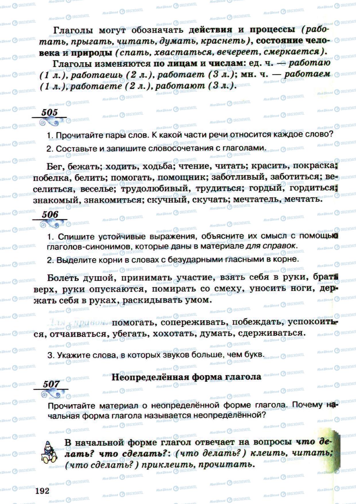 Підручники Російська мова 5 клас сторінка 192