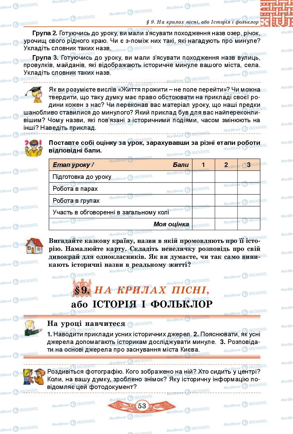 Підручники Історія України 5 клас сторінка 53