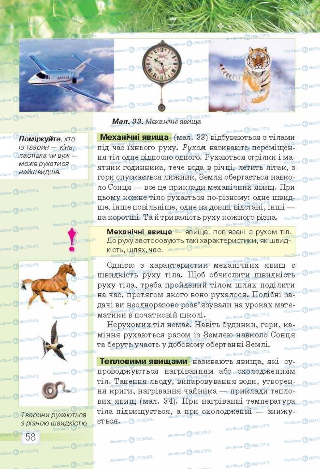 Підручники Природознавство 5 клас сторінка 58