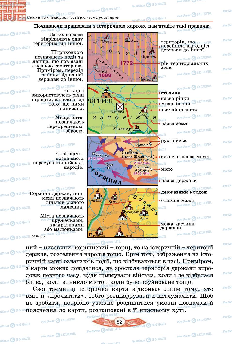 Підручники Історія України 5 клас сторінка 62