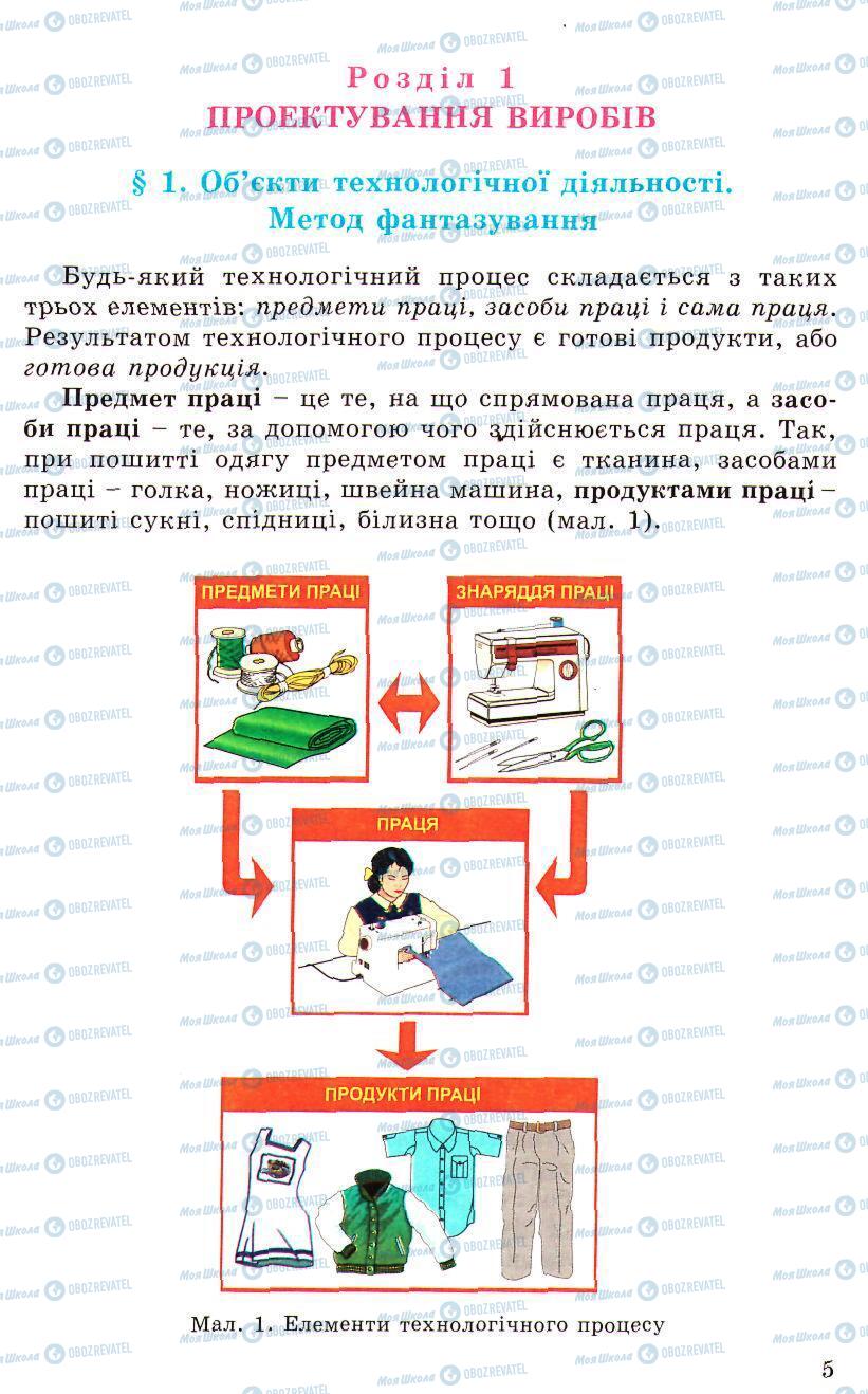 Учебники Трудовое обучение 5 класс страница  5