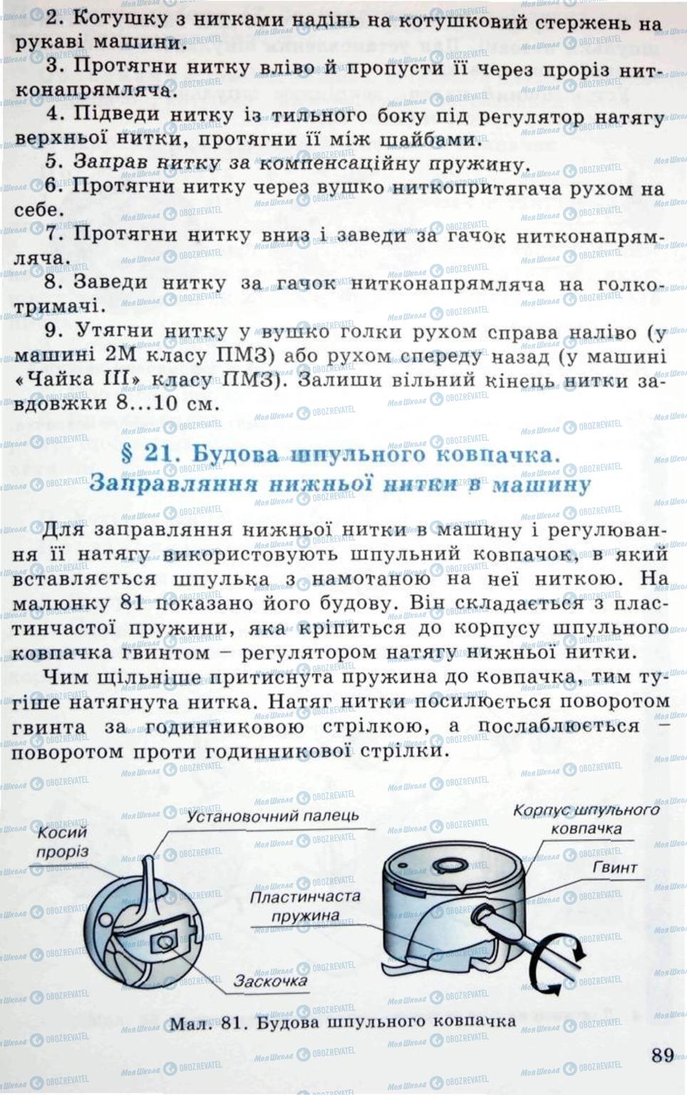 Підручники Трудове навчання 5 клас сторінка 89