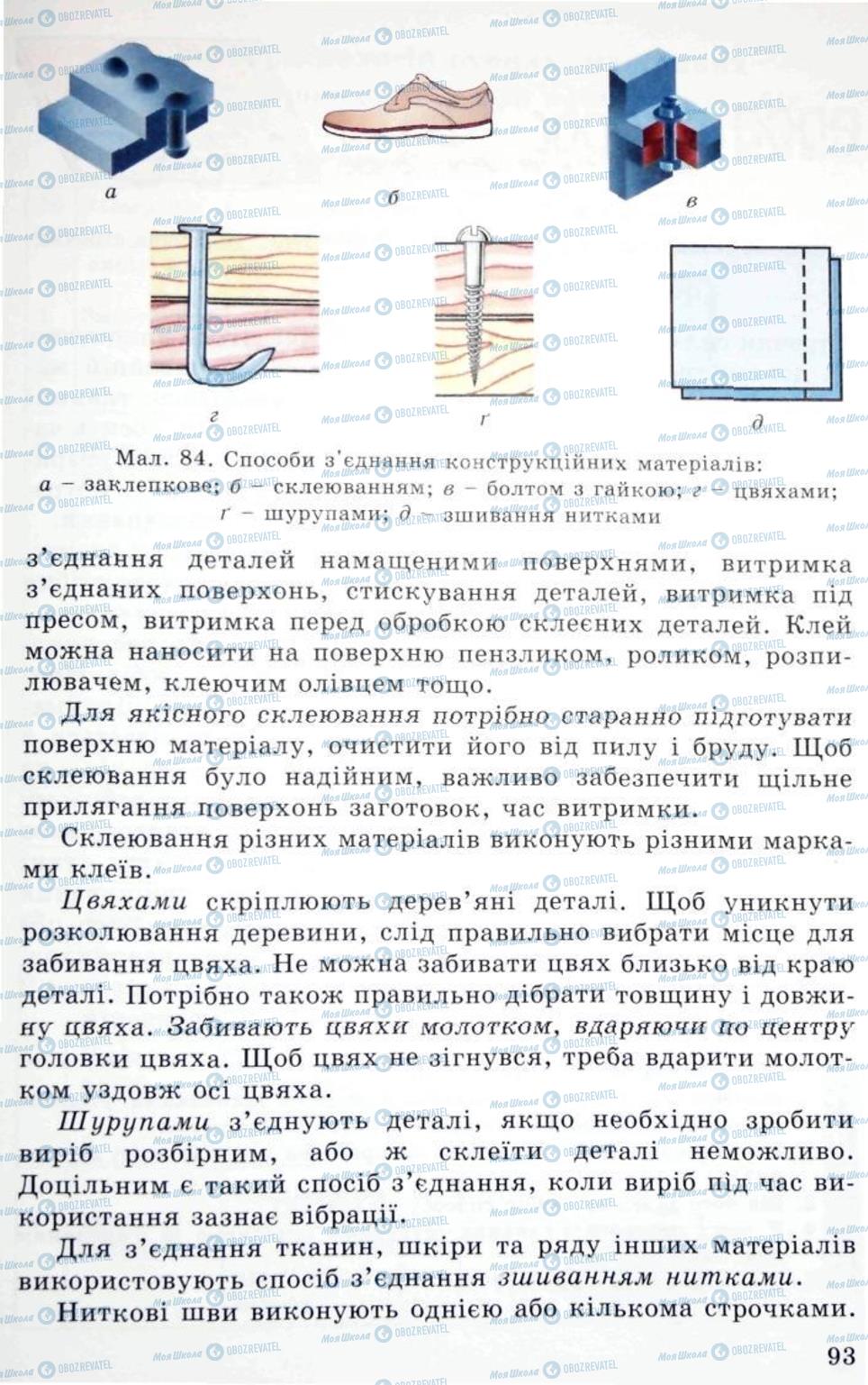 Підручники Трудове навчання 5 клас сторінка 93