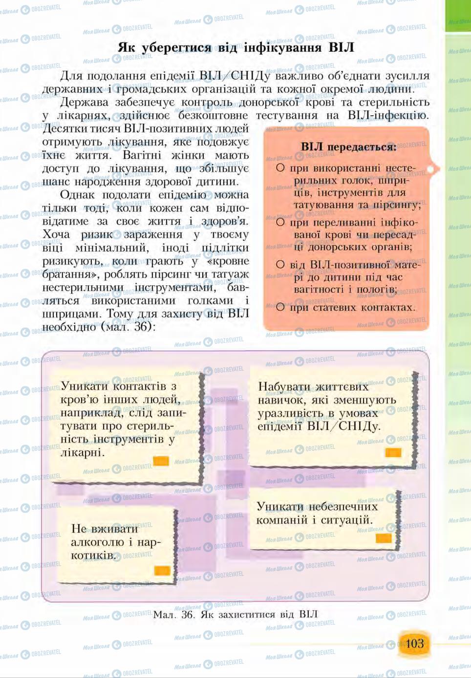 Підручники Основи здоров'я 6 клас сторінка 103