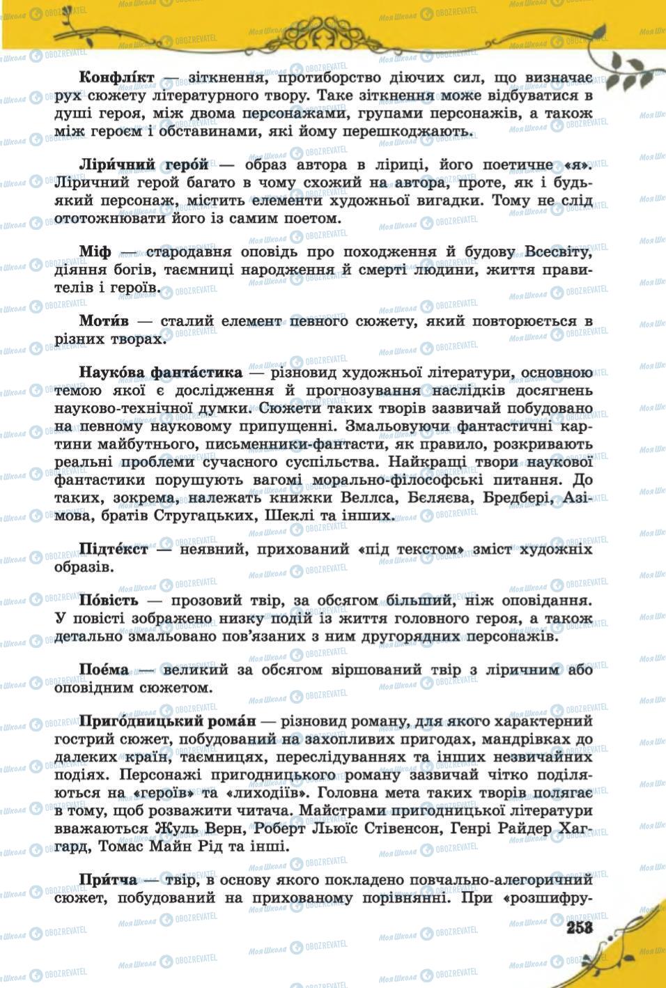 Учебники Зарубежная литература 6 класс страница 253