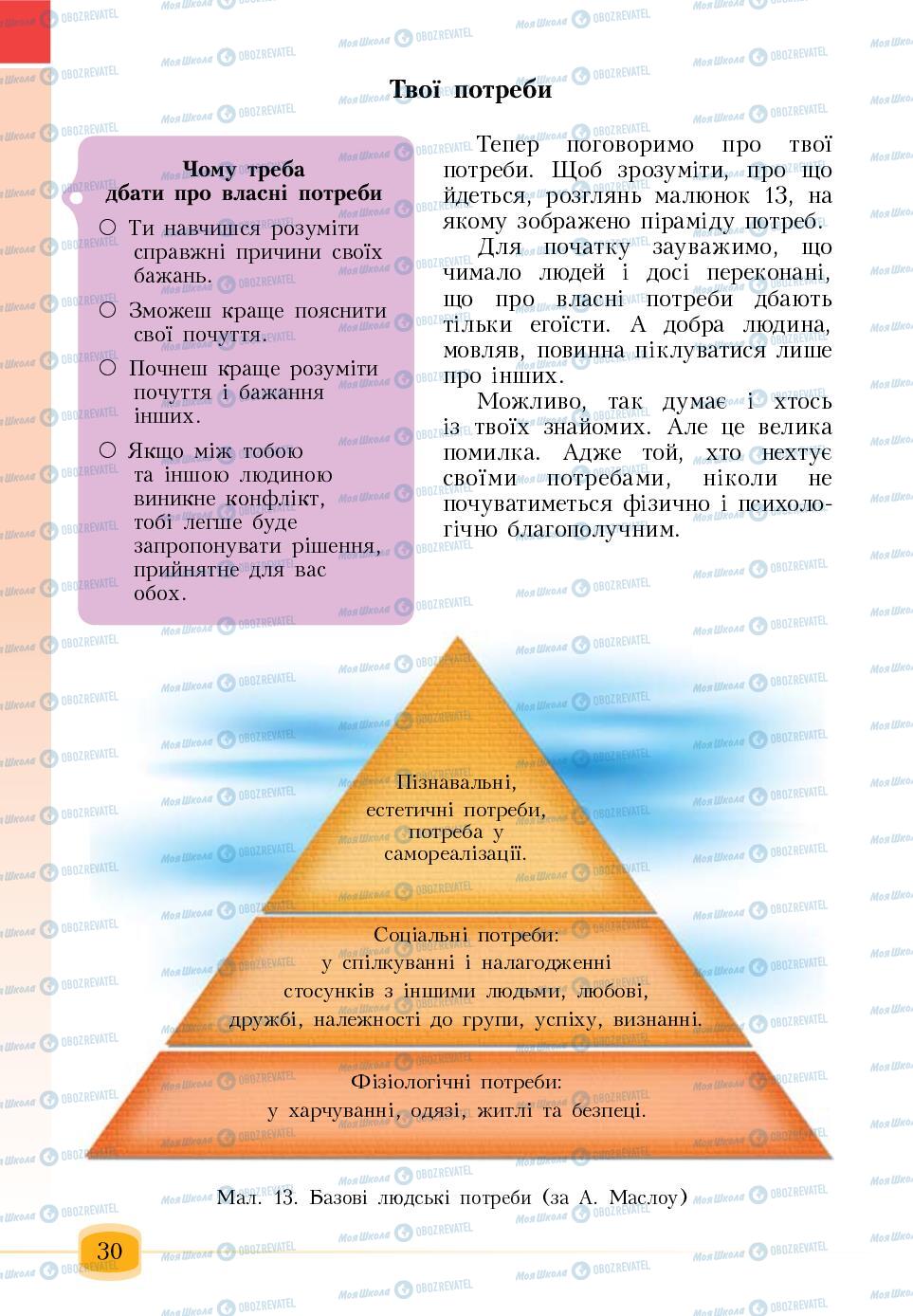 Підручники Основи здоров'я 6 клас сторінка 30