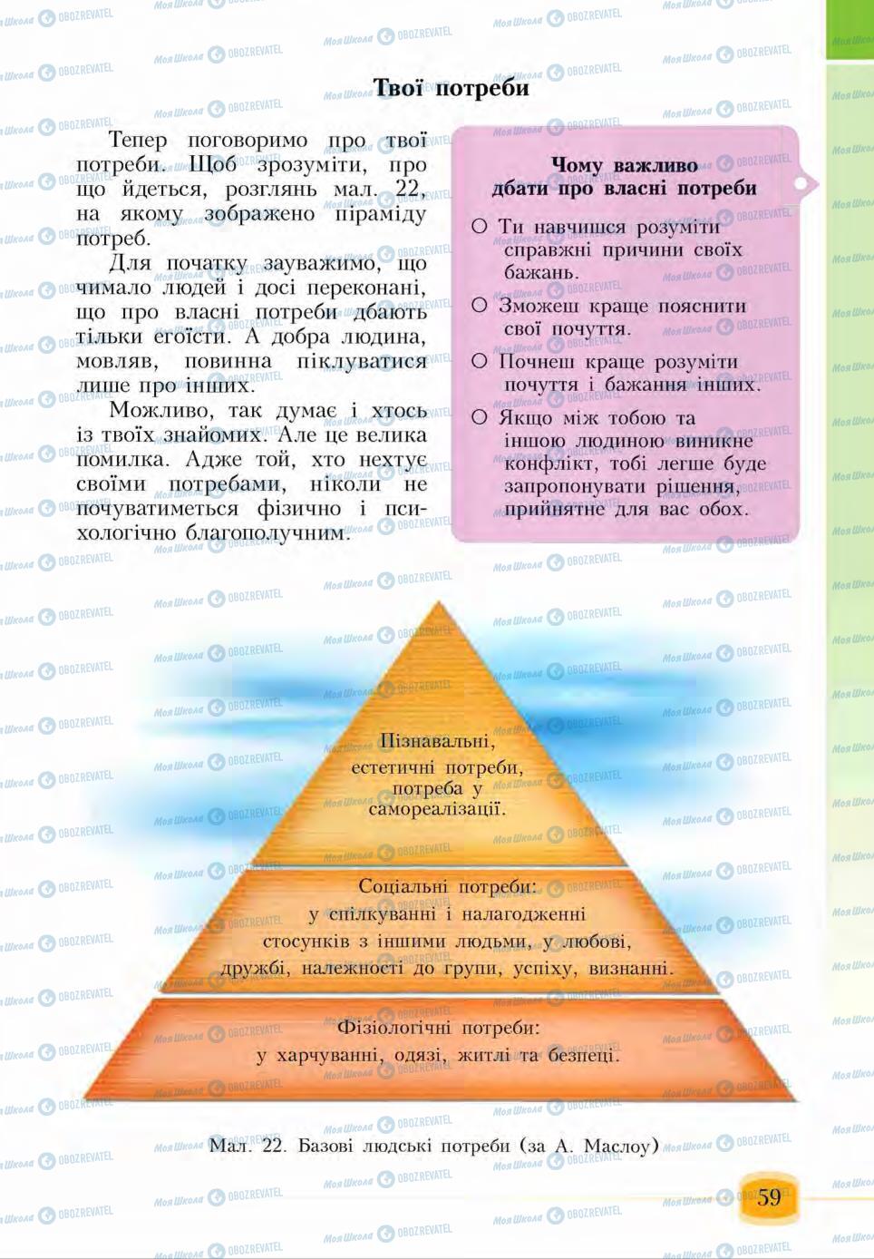 Підручники Основи здоров'я 6 клас сторінка 59