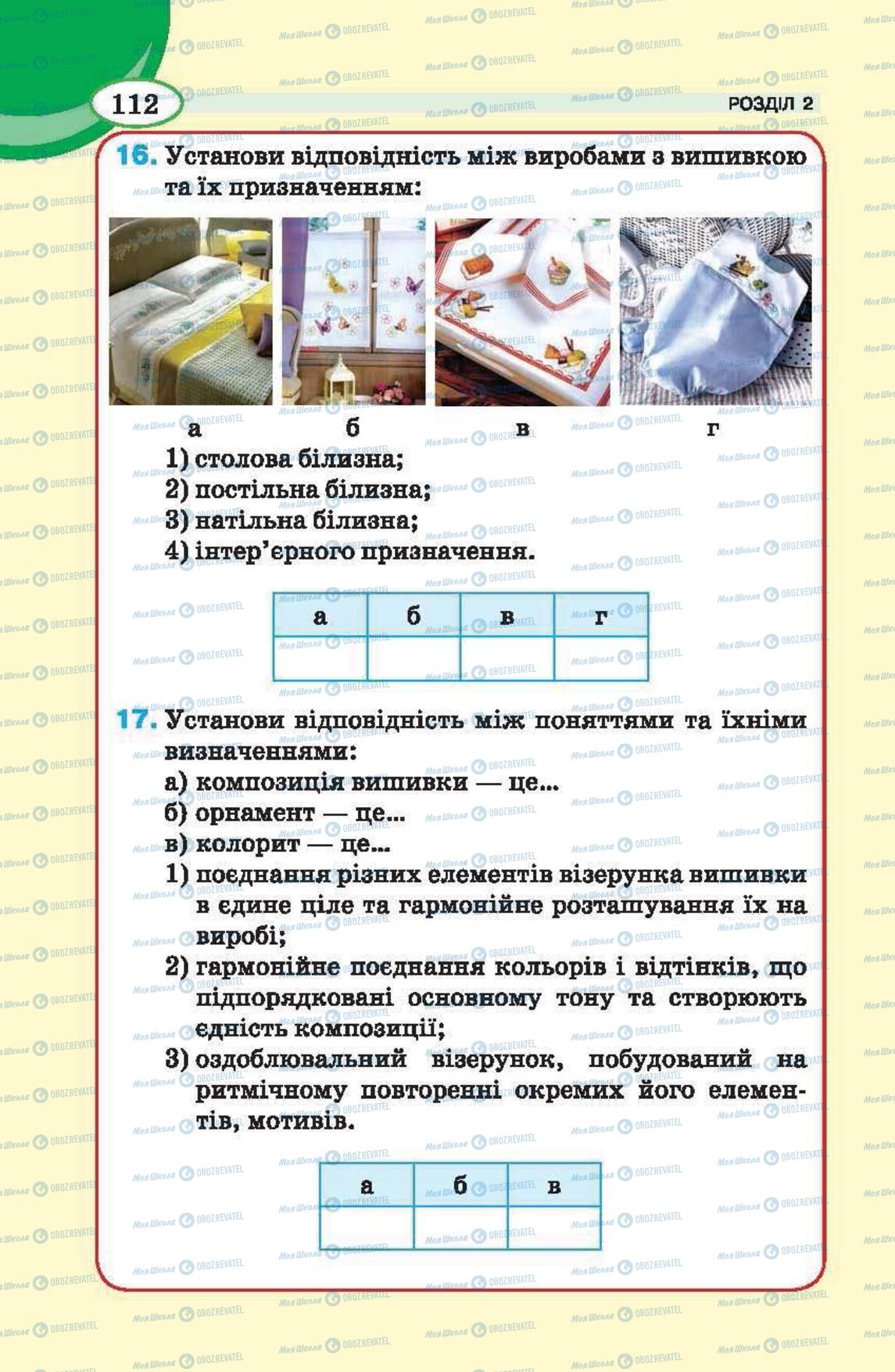 Підручники Трудове навчання 6 клас сторінка 112