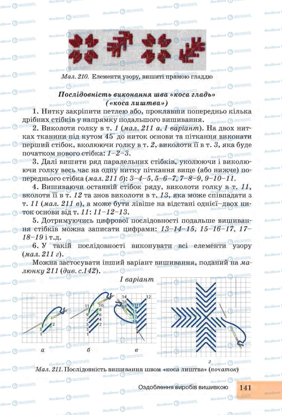 Підручники Трудове навчання 6 клас сторінка  141