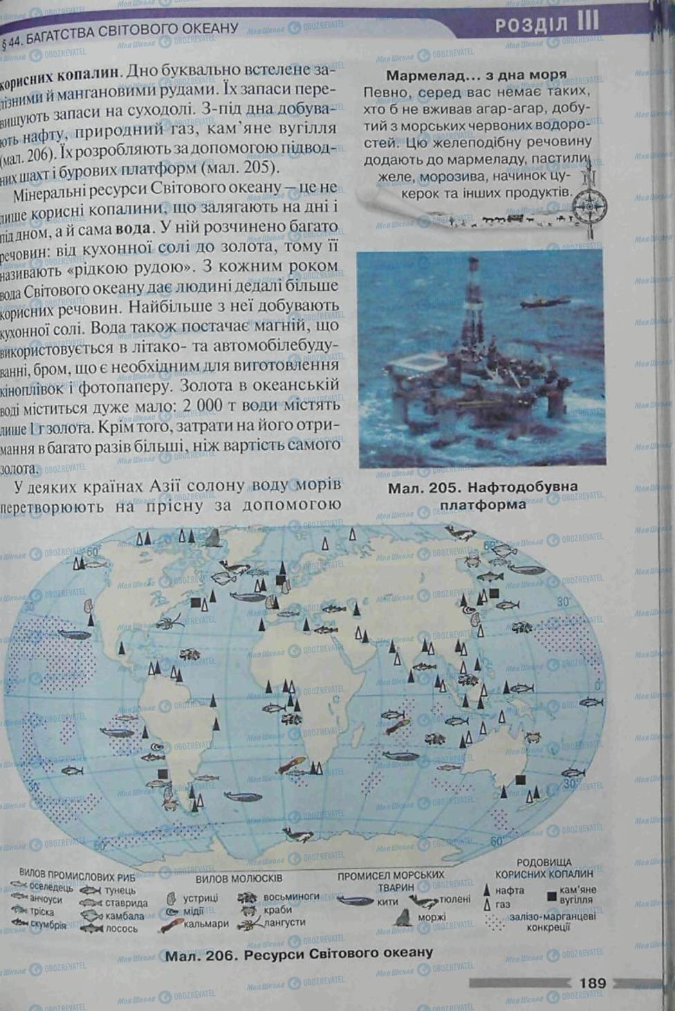 Підручники Географія 6 клас сторінка 189