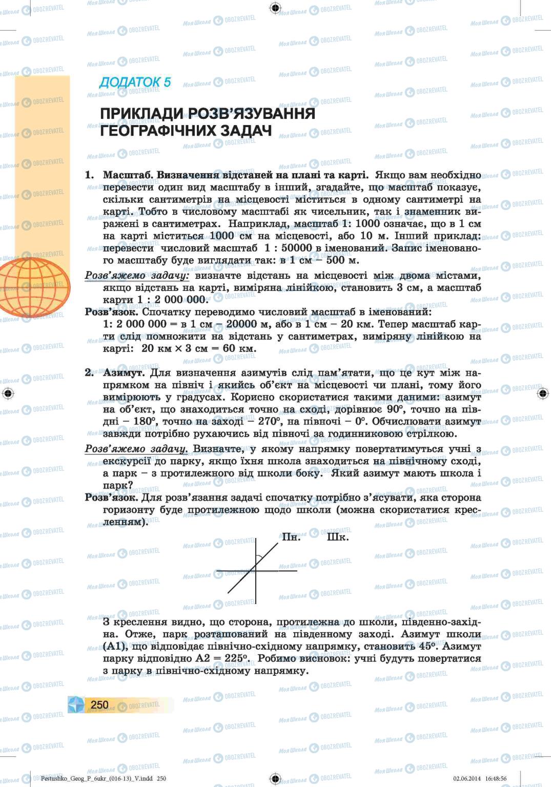 Підручники Географія 6 клас сторінка 250