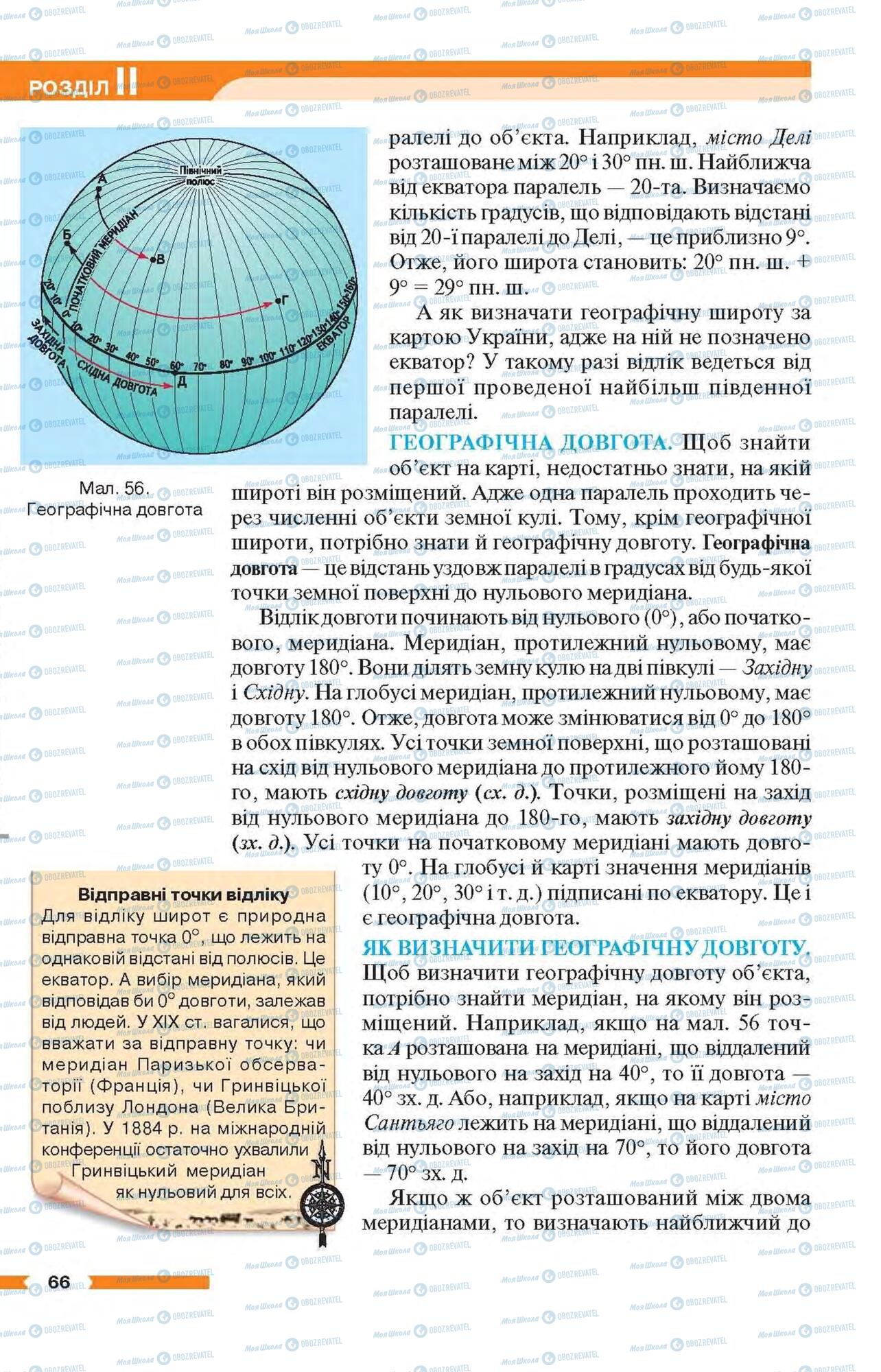 Підручники Географія 6 клас сторінка 66