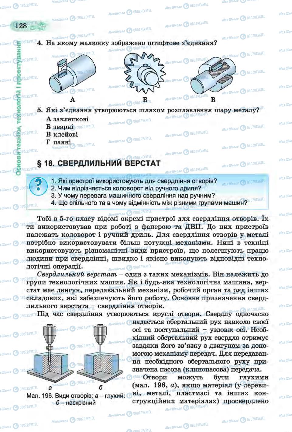 Підручники Трудове навчання 6 клас сторінка 128