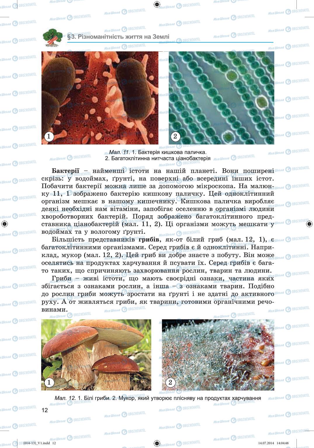 Підручники Біологія 6 клас сторінка 12