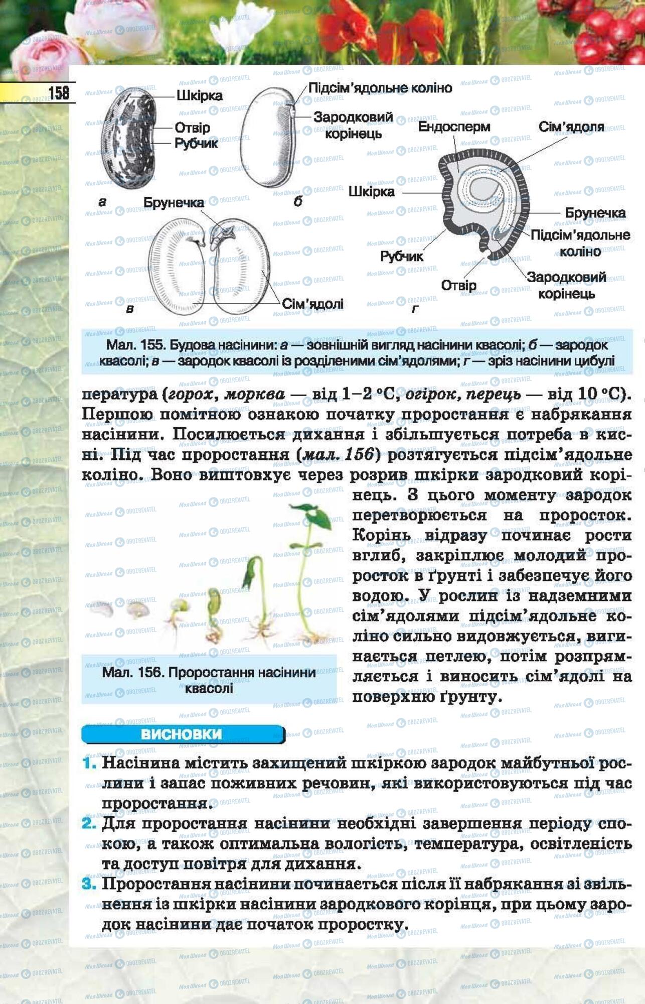 Підручники Біологія 6 клас сторінка 158