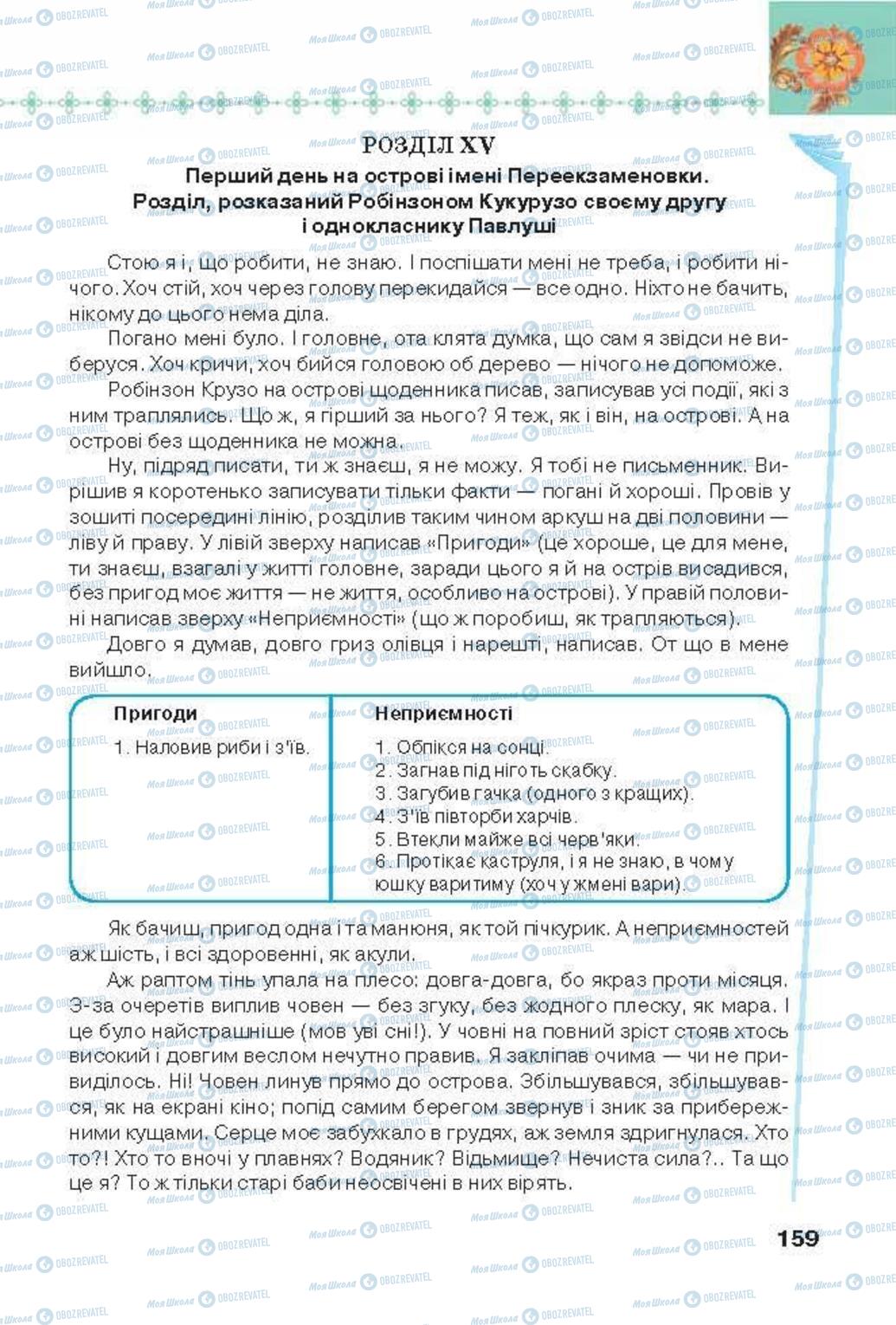 Підручники Українська література 6 клас сторінка 159