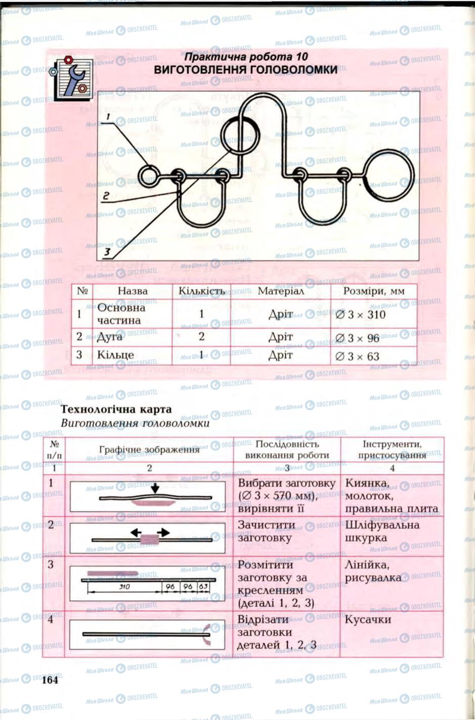 Підручники Трудове навчання 6 клас сторінка 164