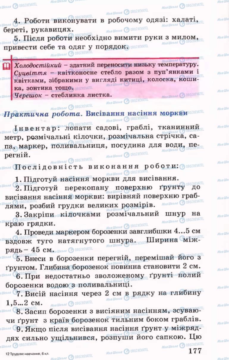 Підручники Трудове навчання 6 клас сторінка 177