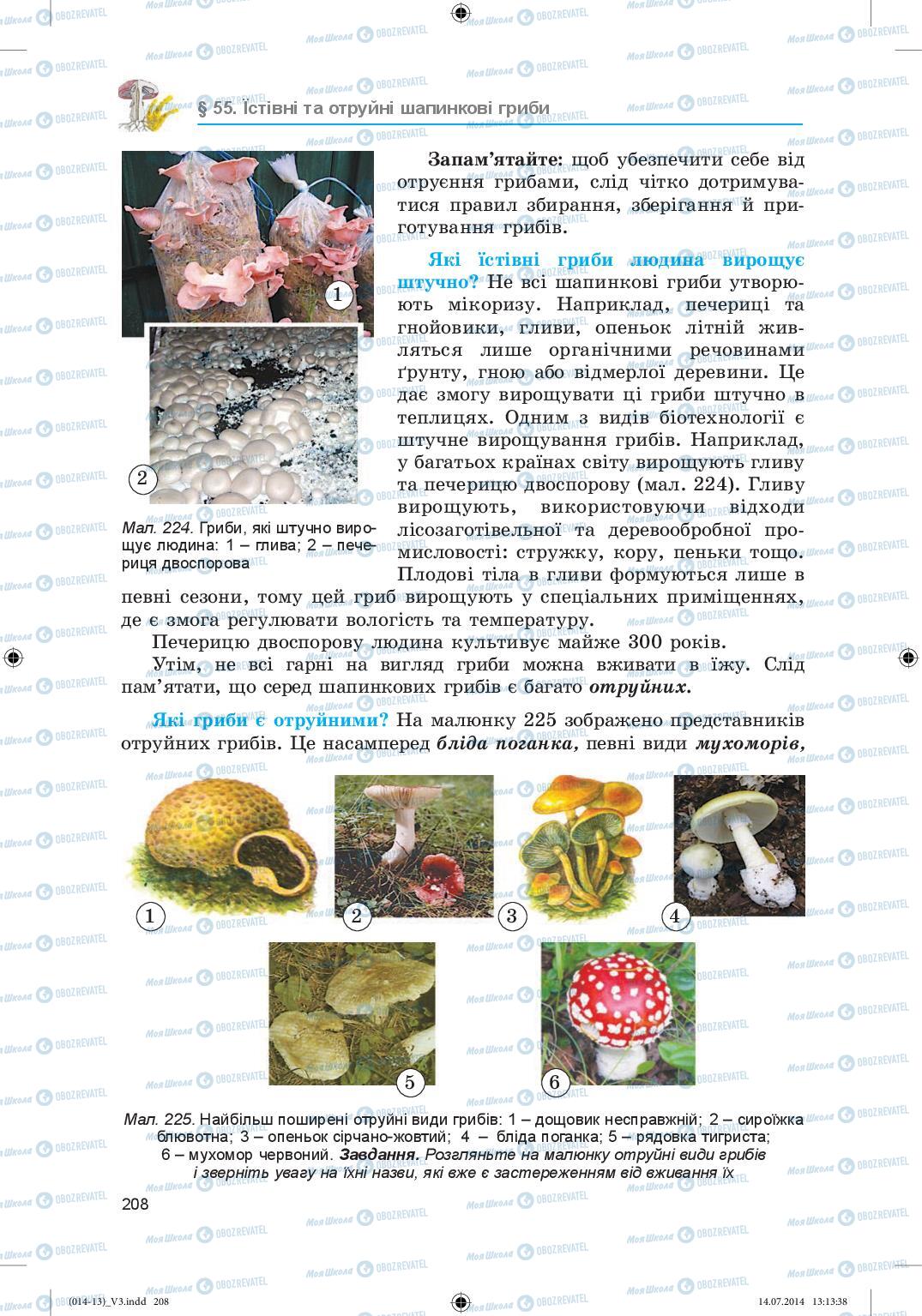 Підручники Біологія 6 клас сторінка 208
