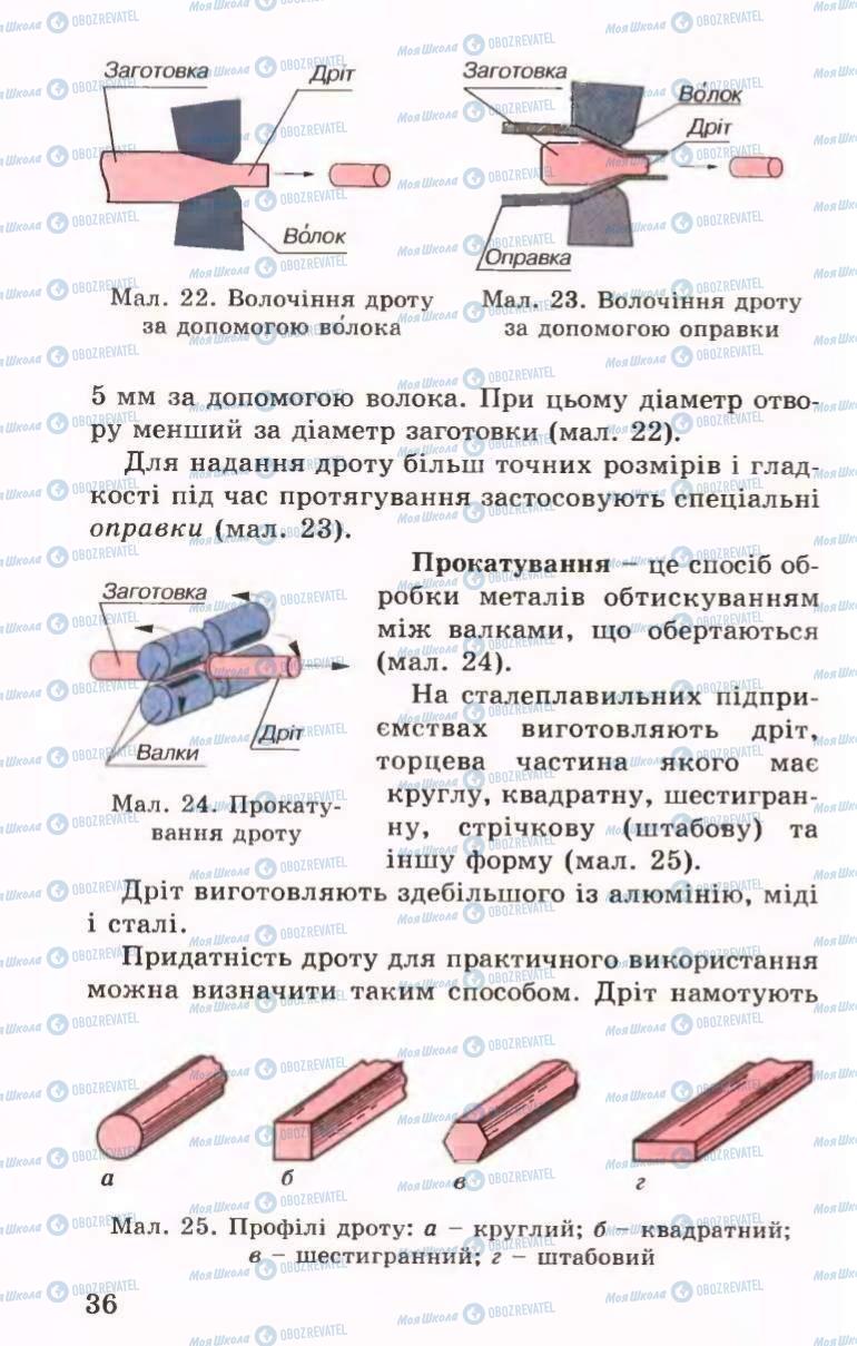 Підручники Трудове навчання 6 клас сторінка 36