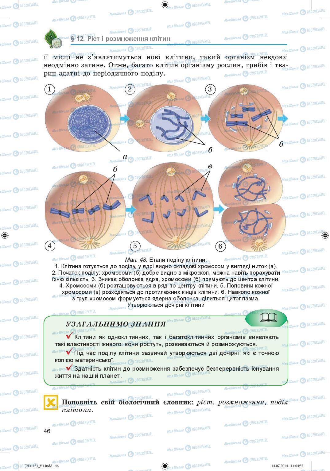 Учебники Биология 6 класс страница 46