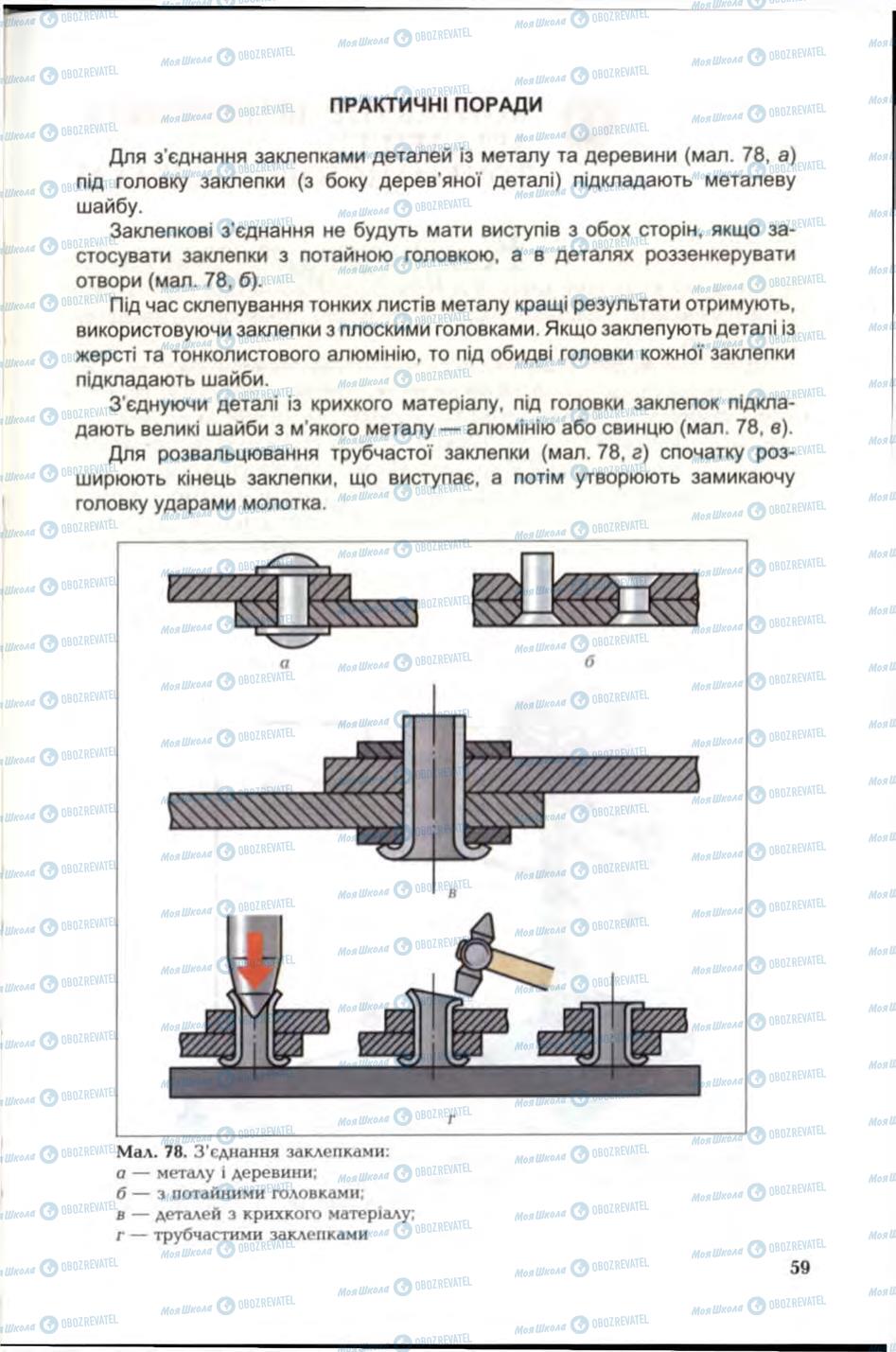 Підручники Трудове навчання 6 клас сторінка 59