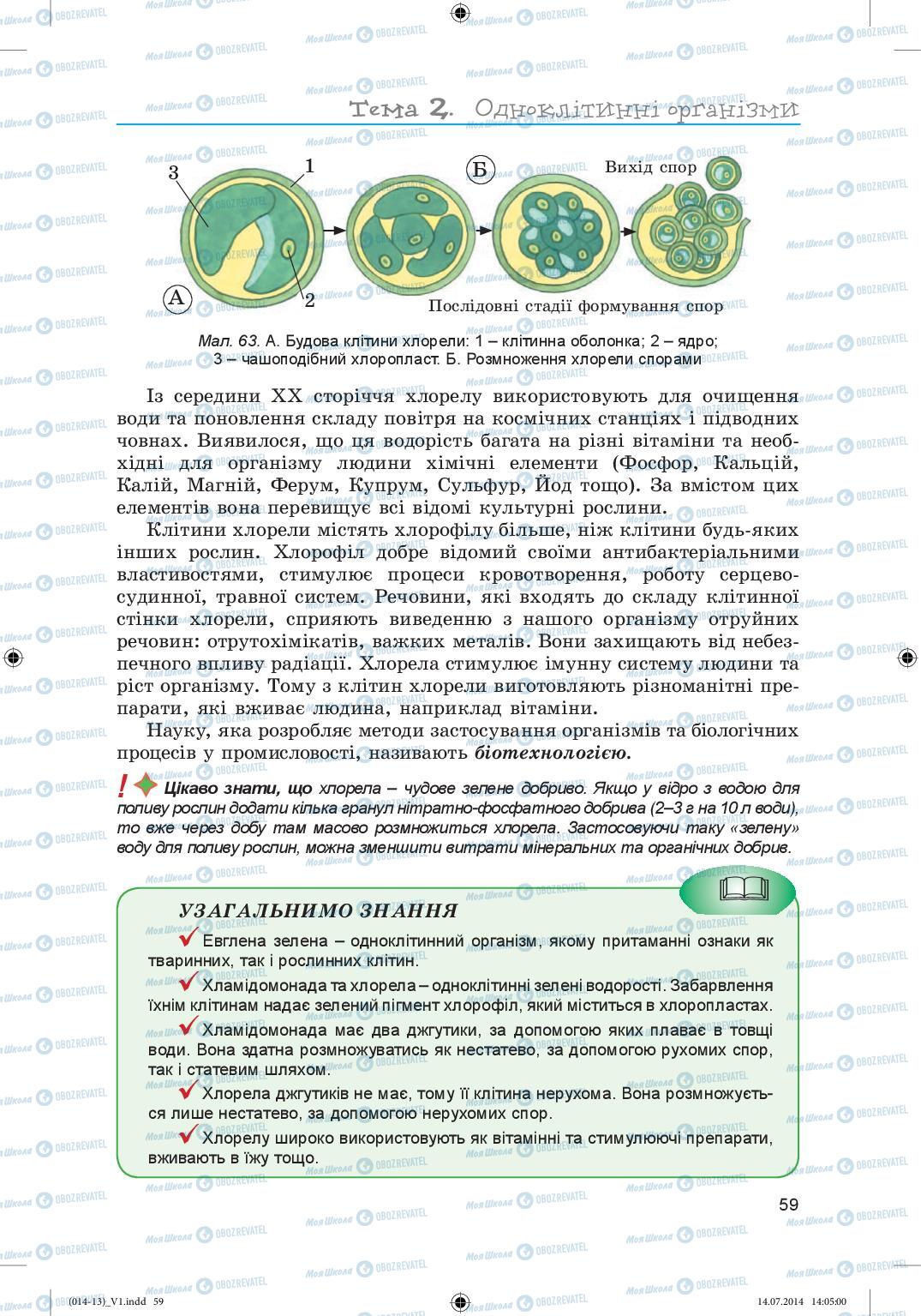 Підручники Біологія 6 клас сторінка 59