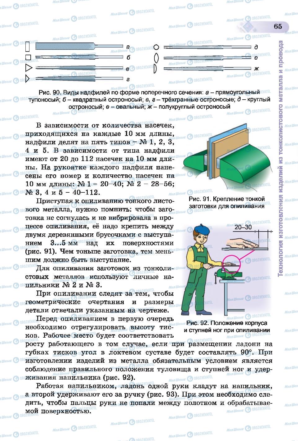 Підручники Трудове навчання 6 клас сторінка 65