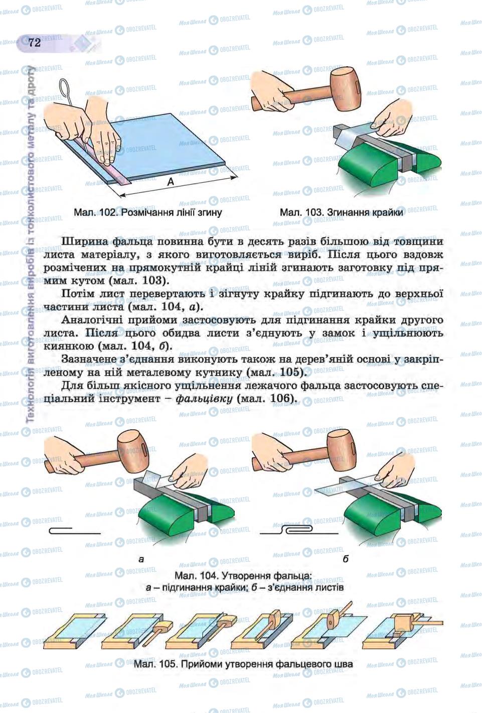 Учебники Трудовое обучение 6 класс страница 72