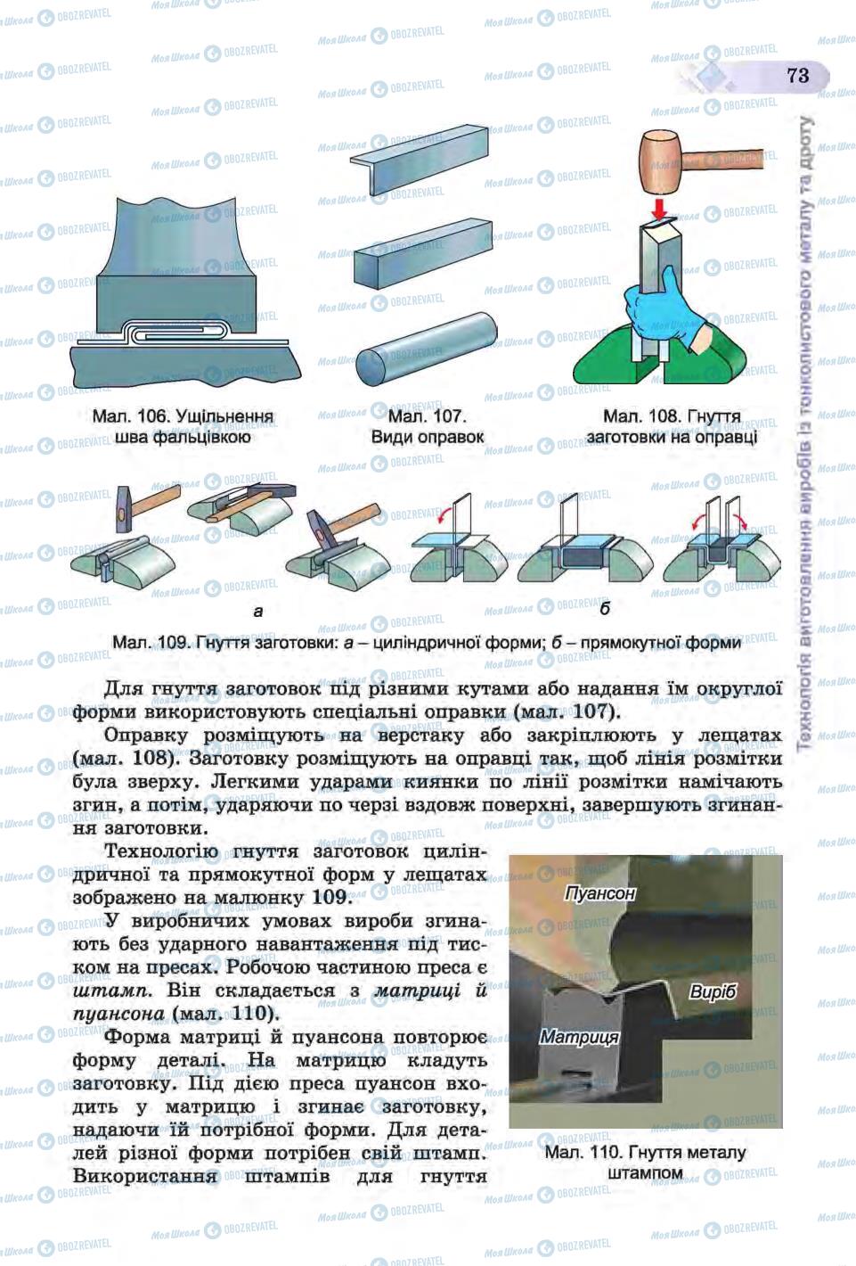 Учебники Трудовое обучение 6 класс страница 73