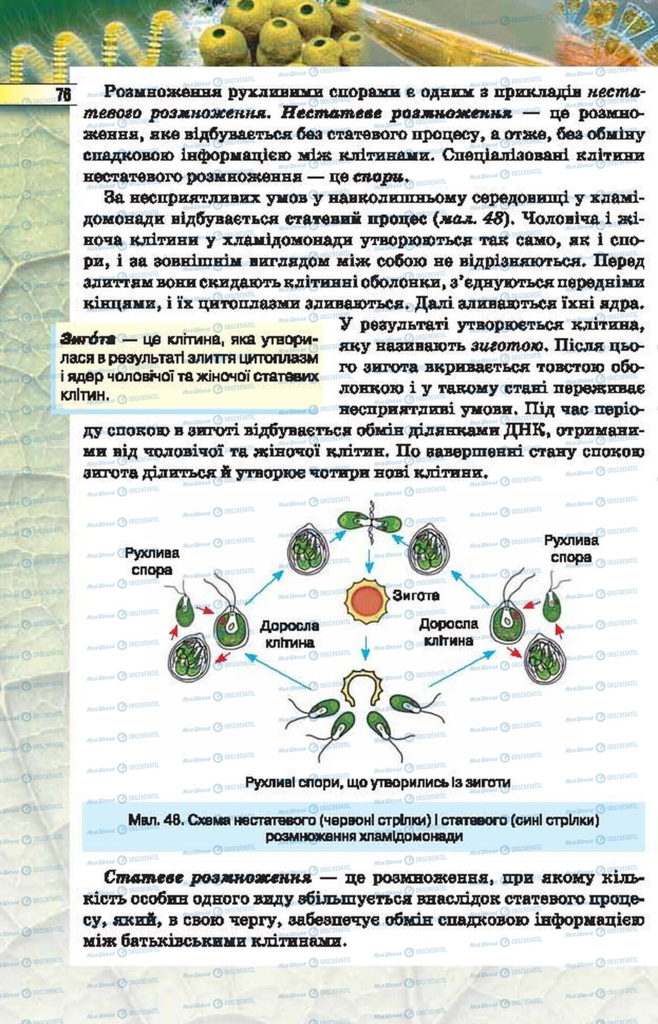 Підручники Біологія 6 клас сторінка  76