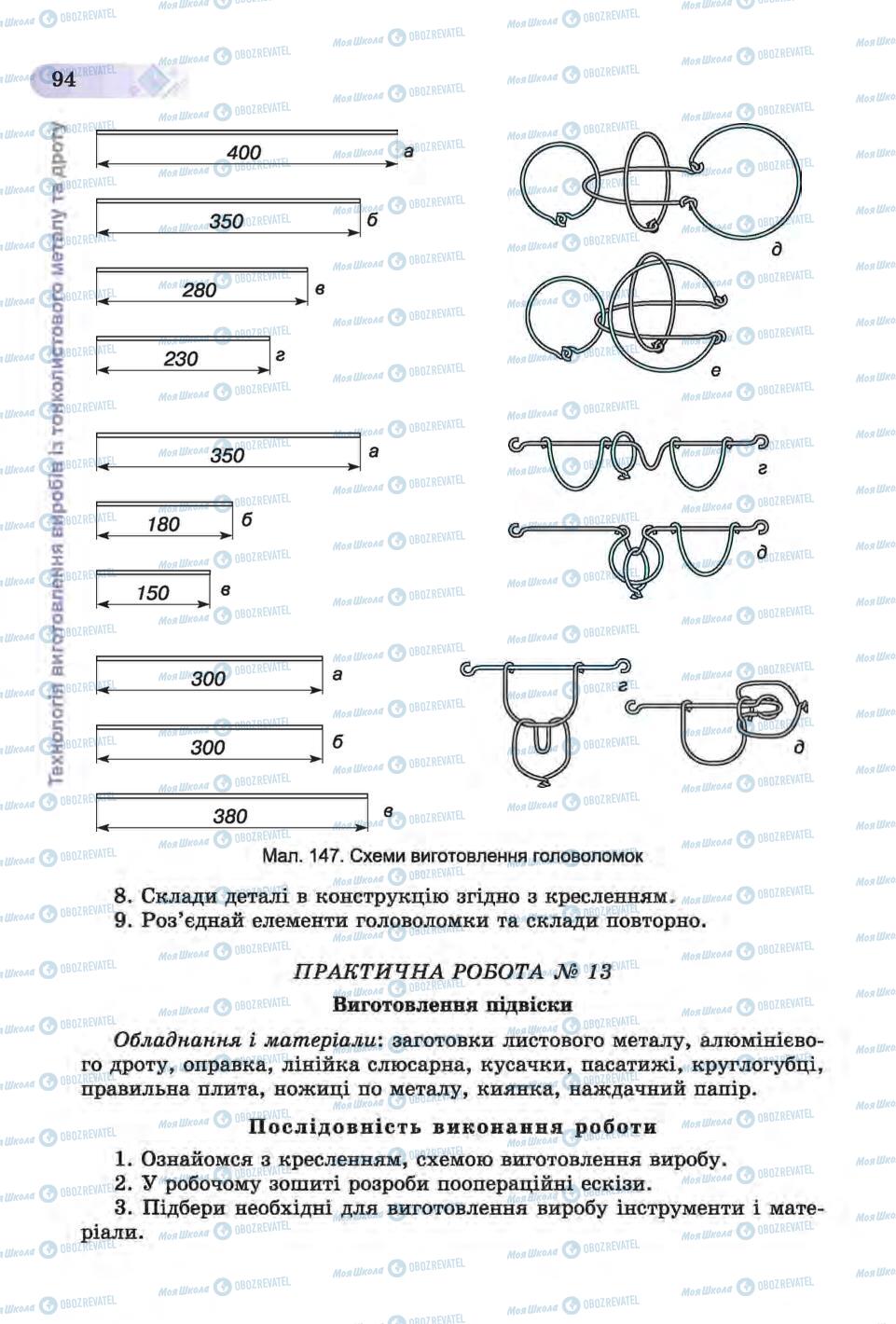 Учебники Трудовое обучение 6 класс страница 94