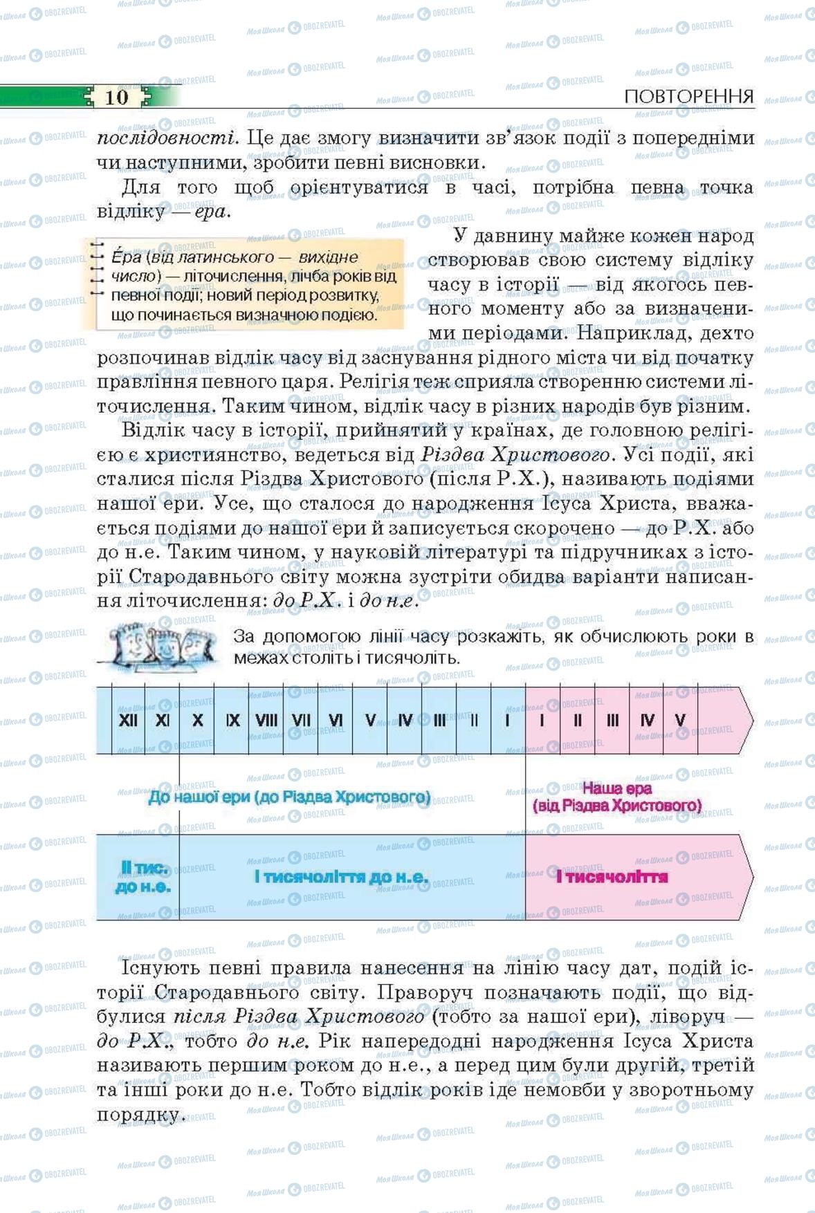 Підручники Всесвітня історія 6 клас сторінка 10