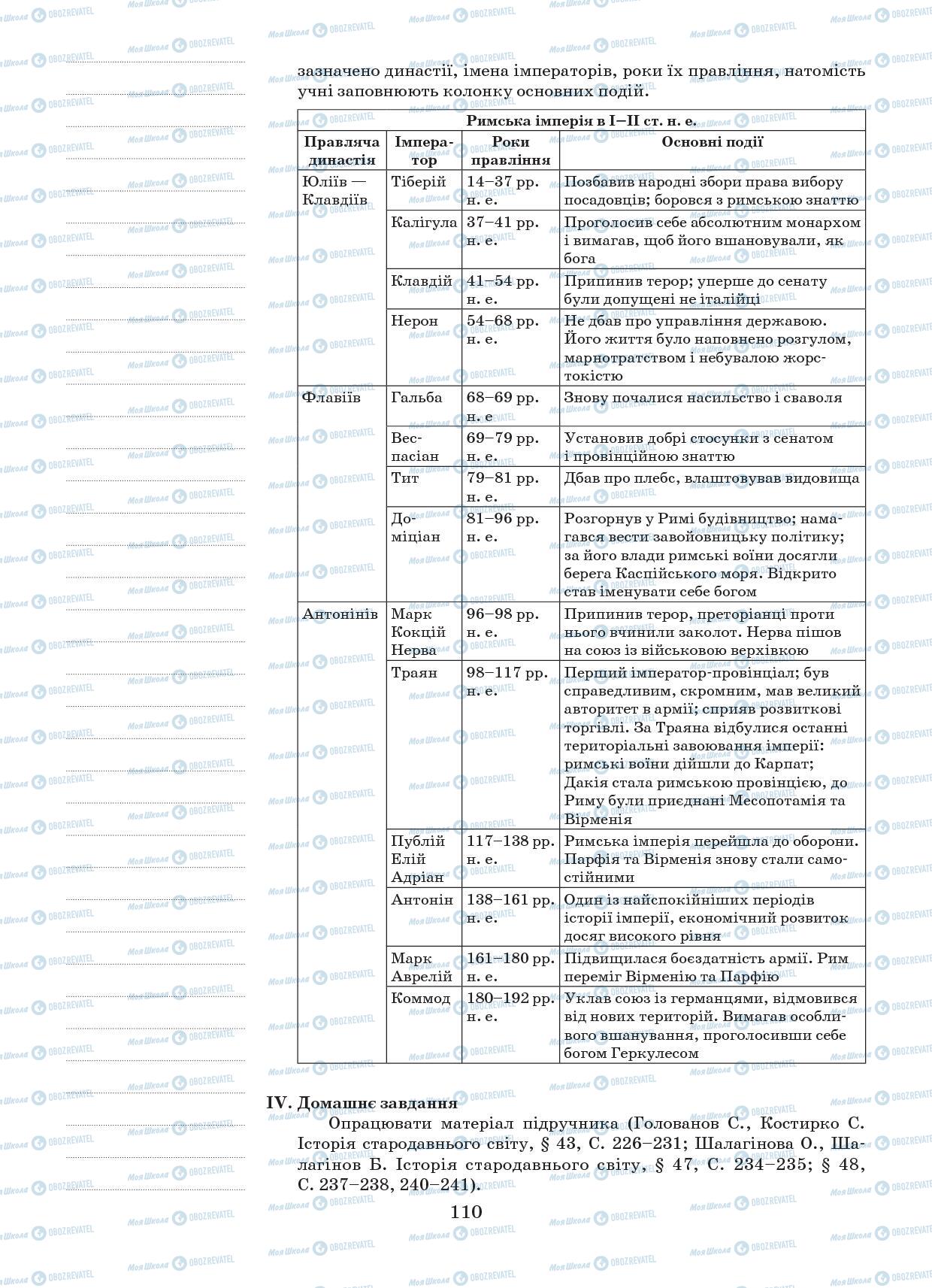 Підручники Всесвітня історія 6 клас сторінка 110