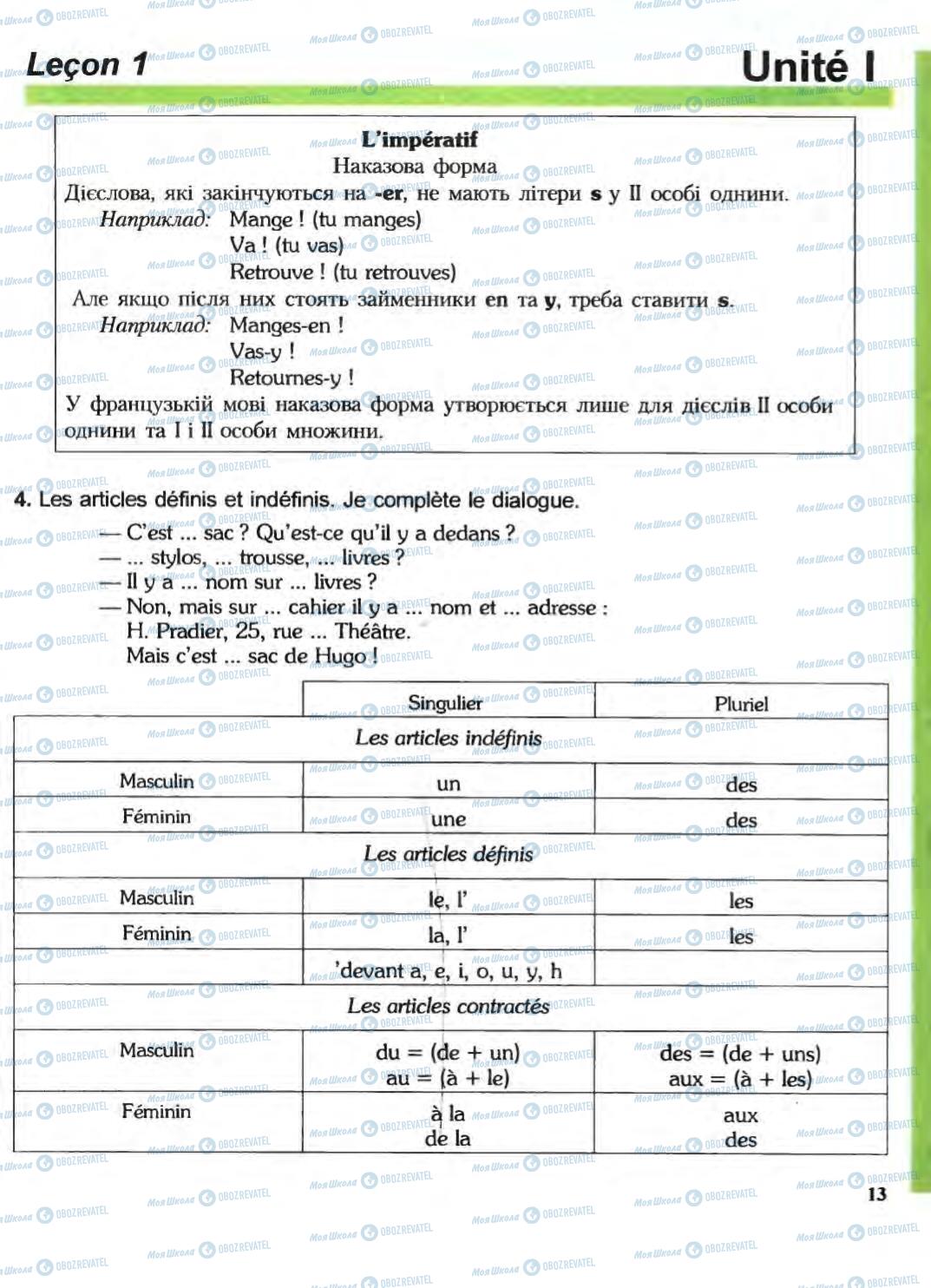 Підручники Французька мова 6 клас сторінка 13